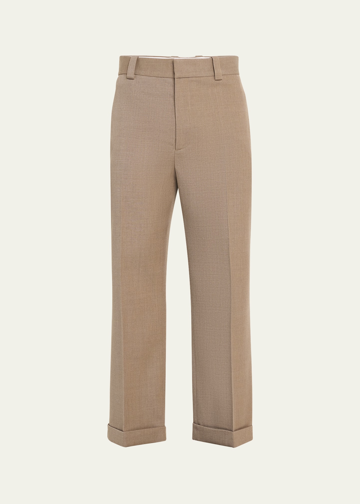 Bottega Veneta Men's Melange Wool Trousers In Storm/nite