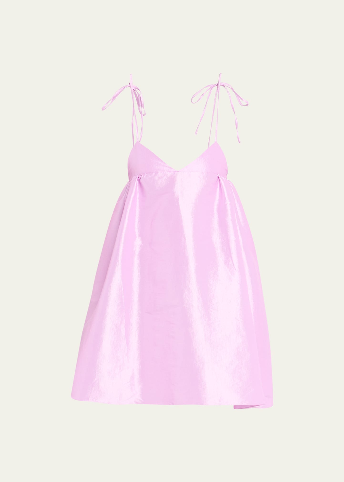 Kika Vargas Missy Self-tie Taffeta Mini Dress In Lavender