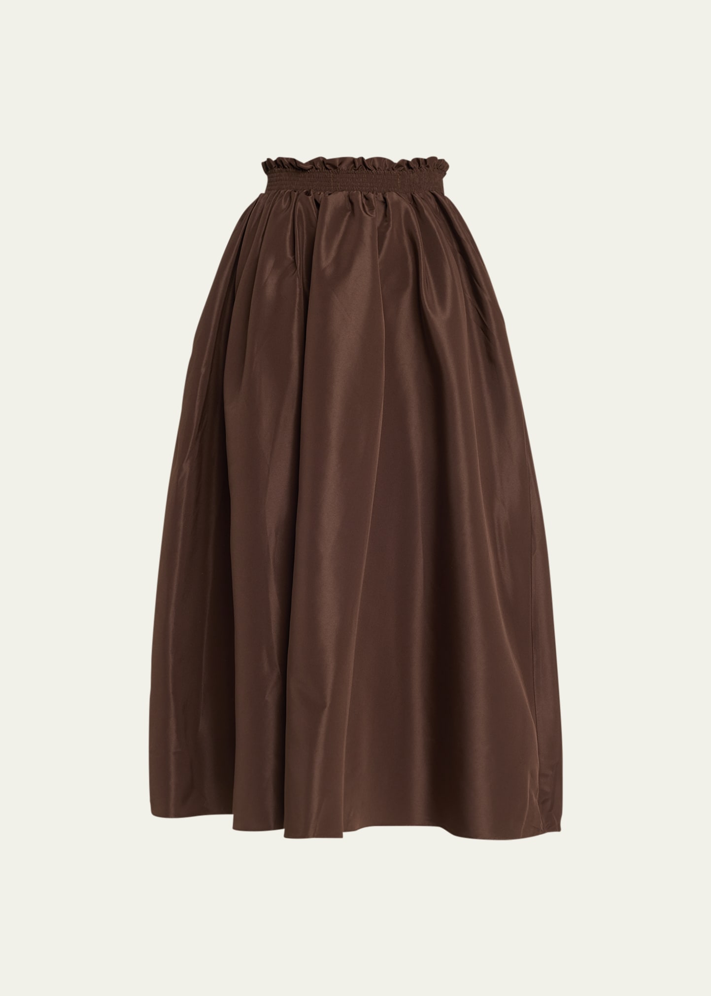Kika Vargas Nicky Ruffle-trim Maxi Skirt In Chocolate
