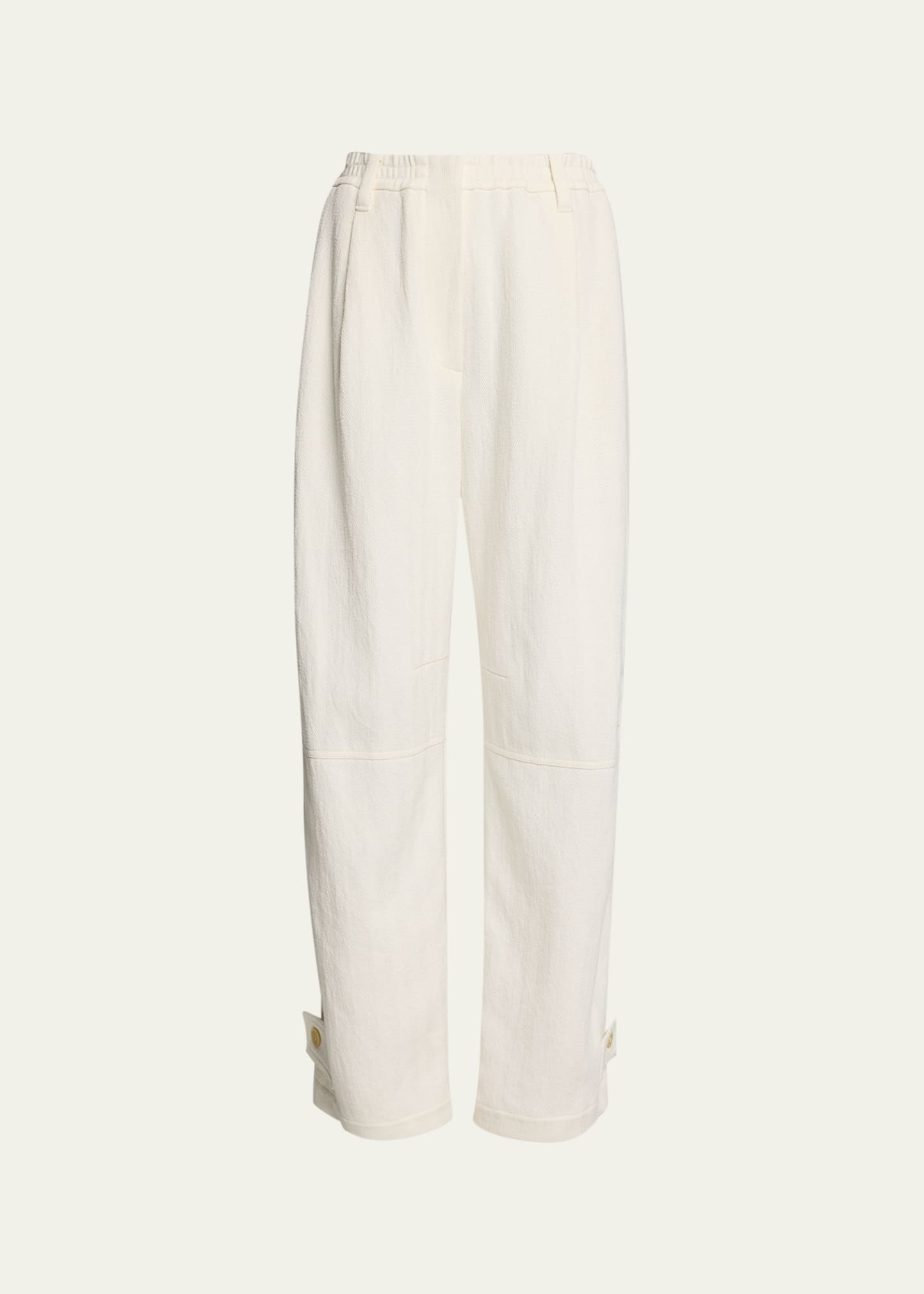 Brunello Cucinelli Cotton Linen Herringbone Pants In C001 Panama