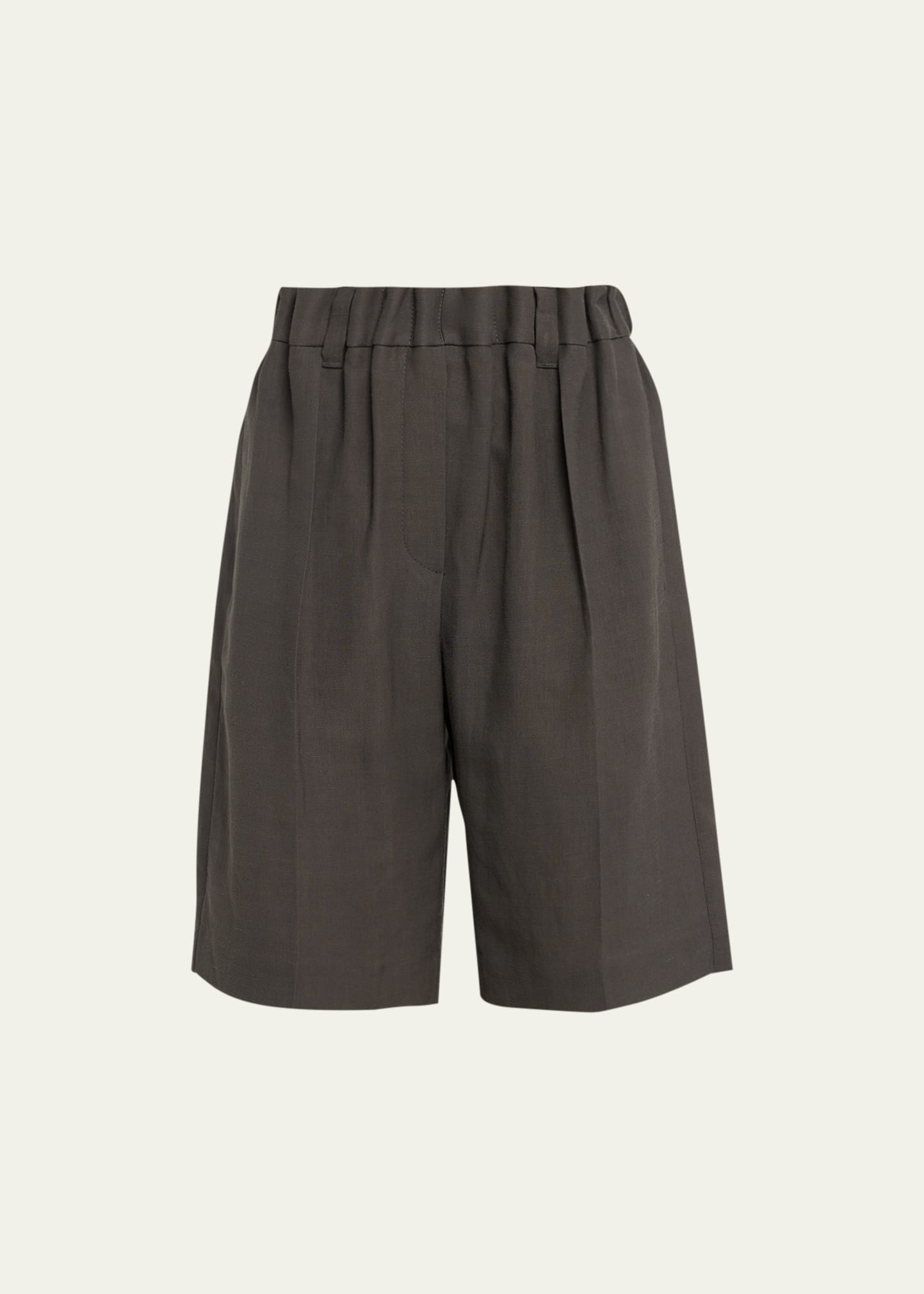Brunello Cucinelli Bermuda Suit Shorts In C3096 Charcoal