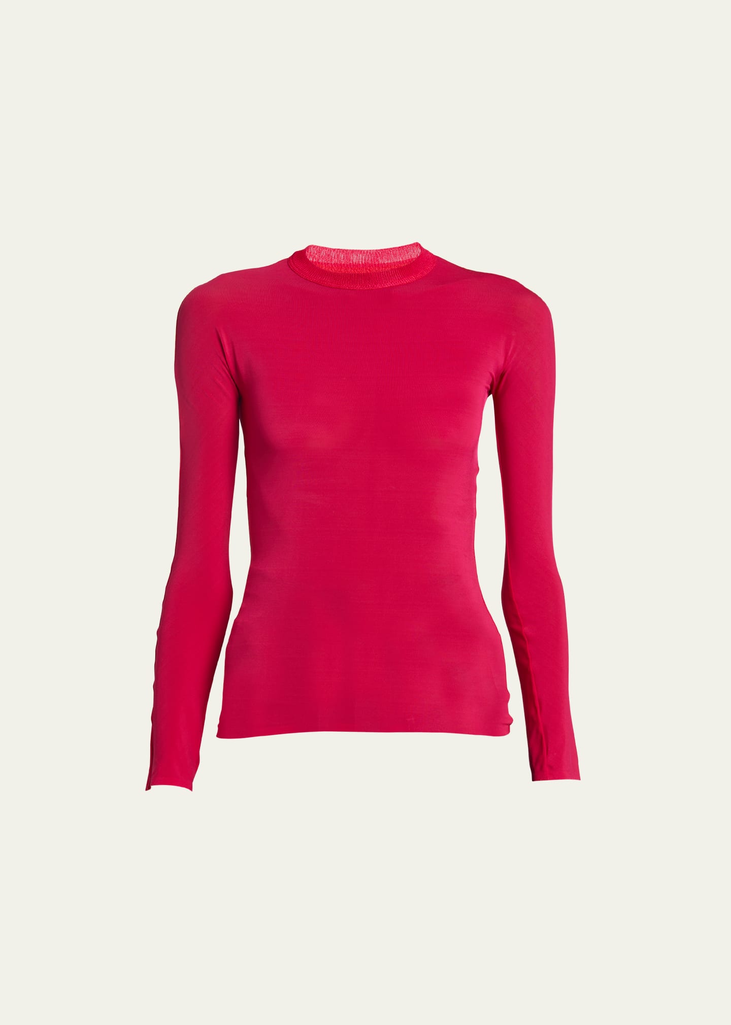 Alaïa Second Skin Jersey Tee In Fuchsia