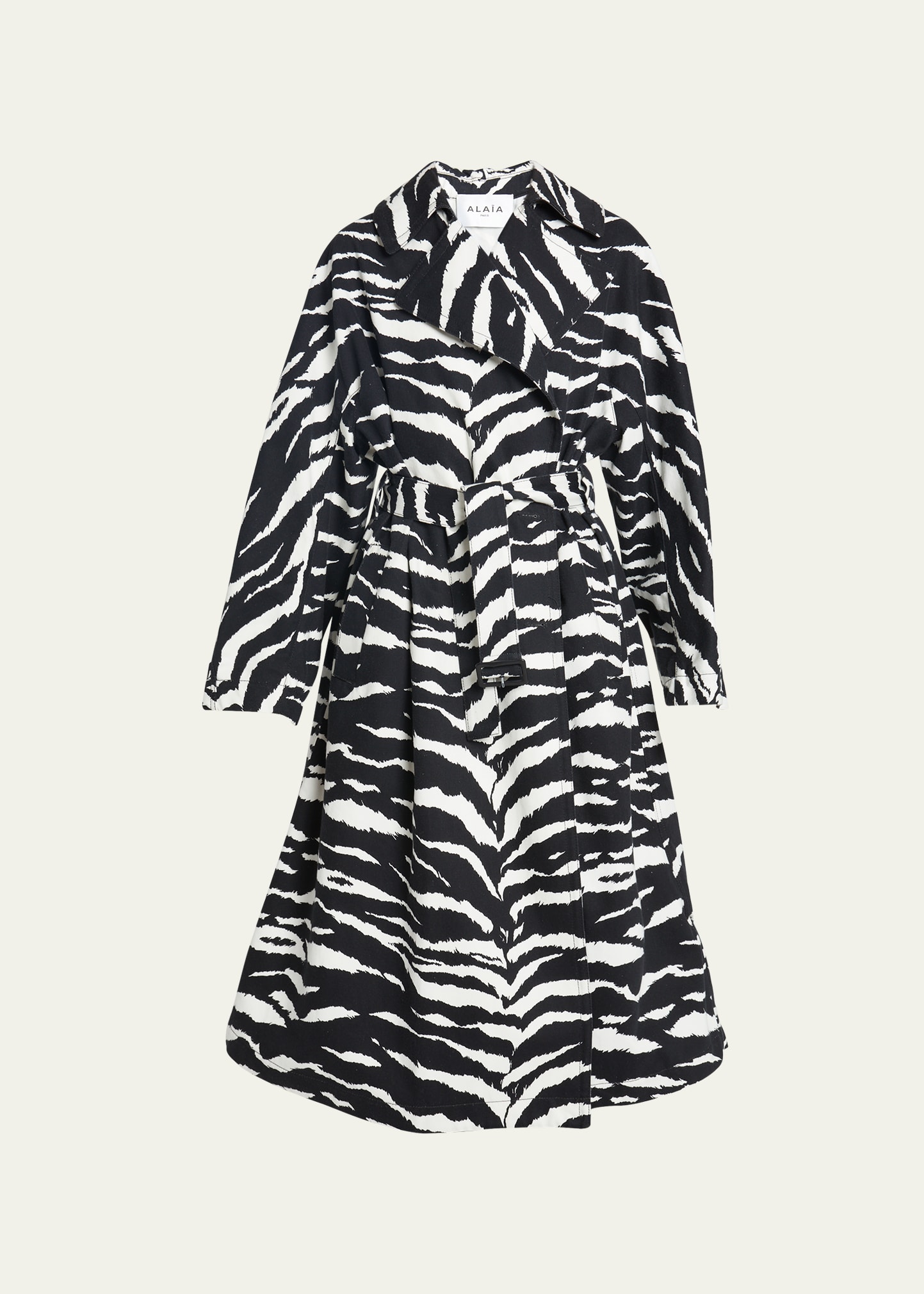 ALAIA Flared Wool Princess Coat - Bergdorf Goodman