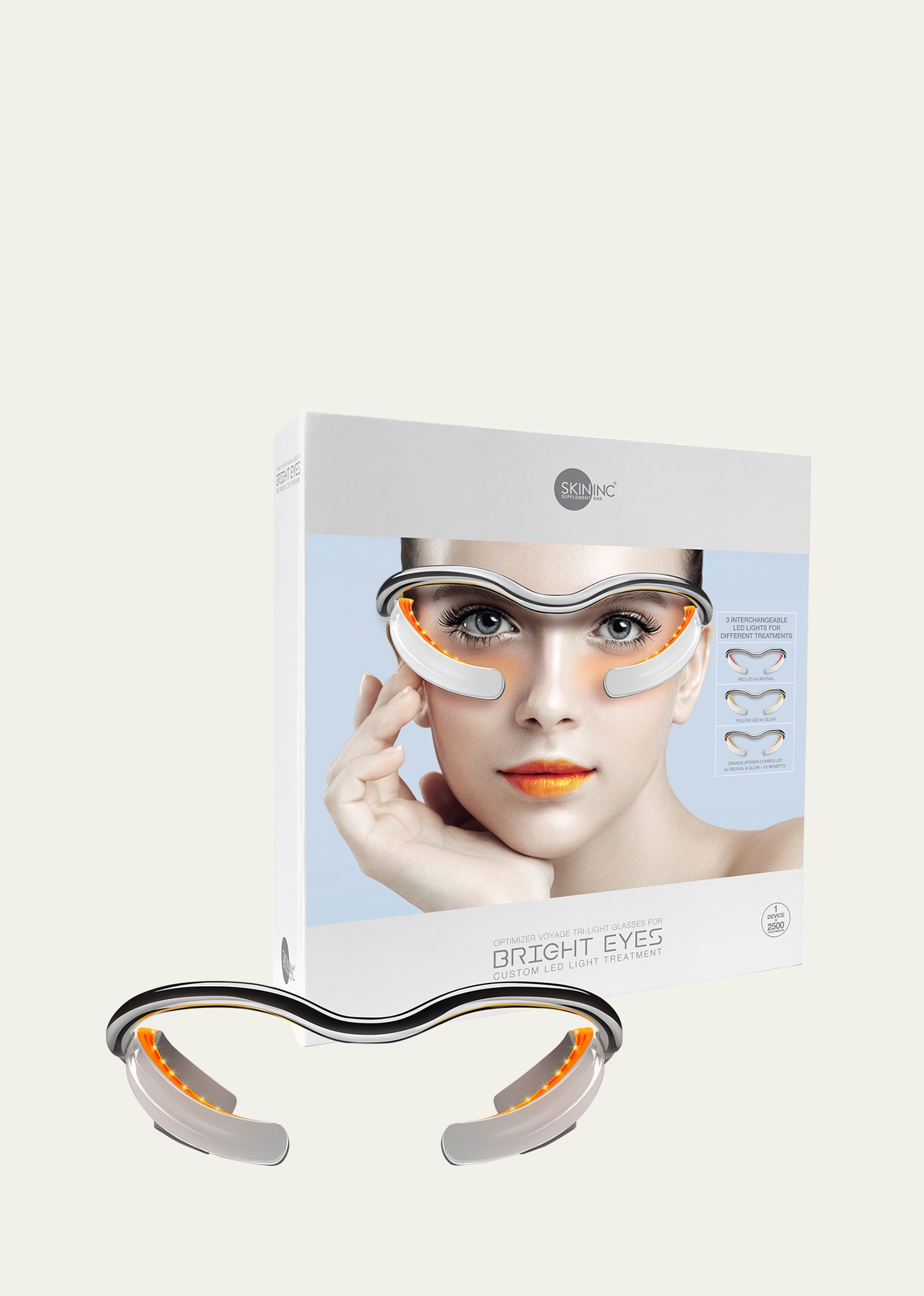 Skin Inc Optimizer Voyage Tri-light Glasses For Bright Eyes In White