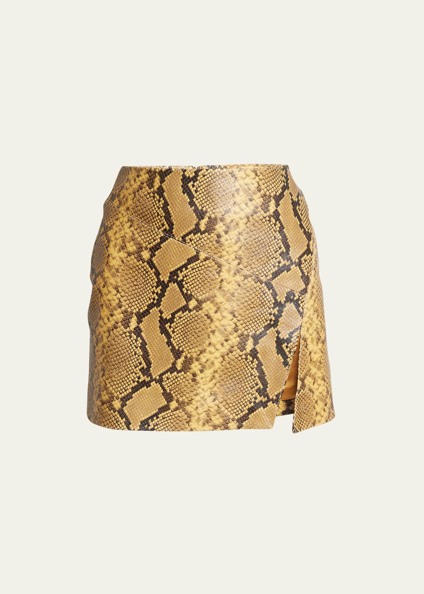 Shop Isabel Marant Blair Animal-print Mini Skirt In Natural