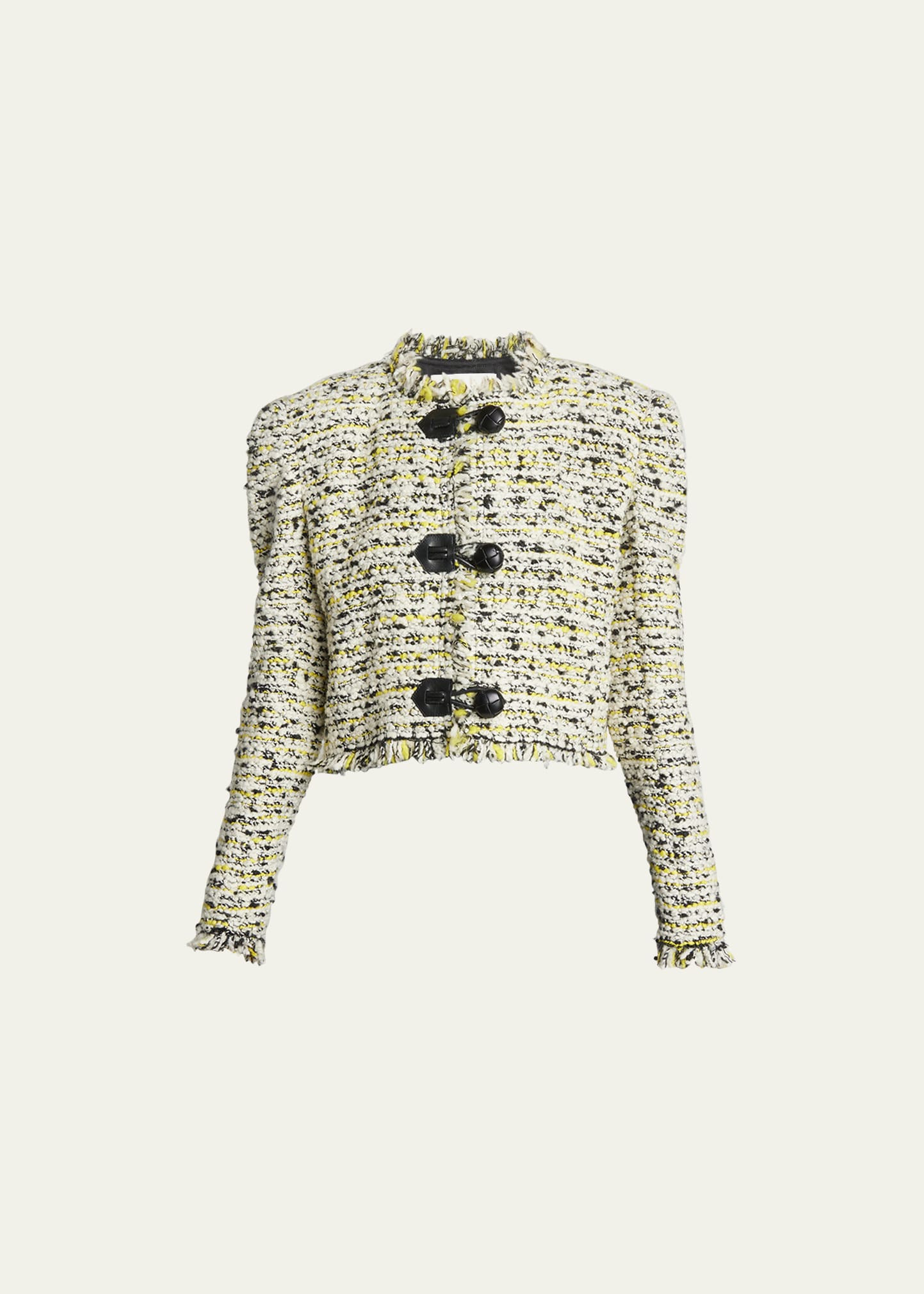 Isabel Marant Gradilia Cropped Fringe Jacket In Ecru