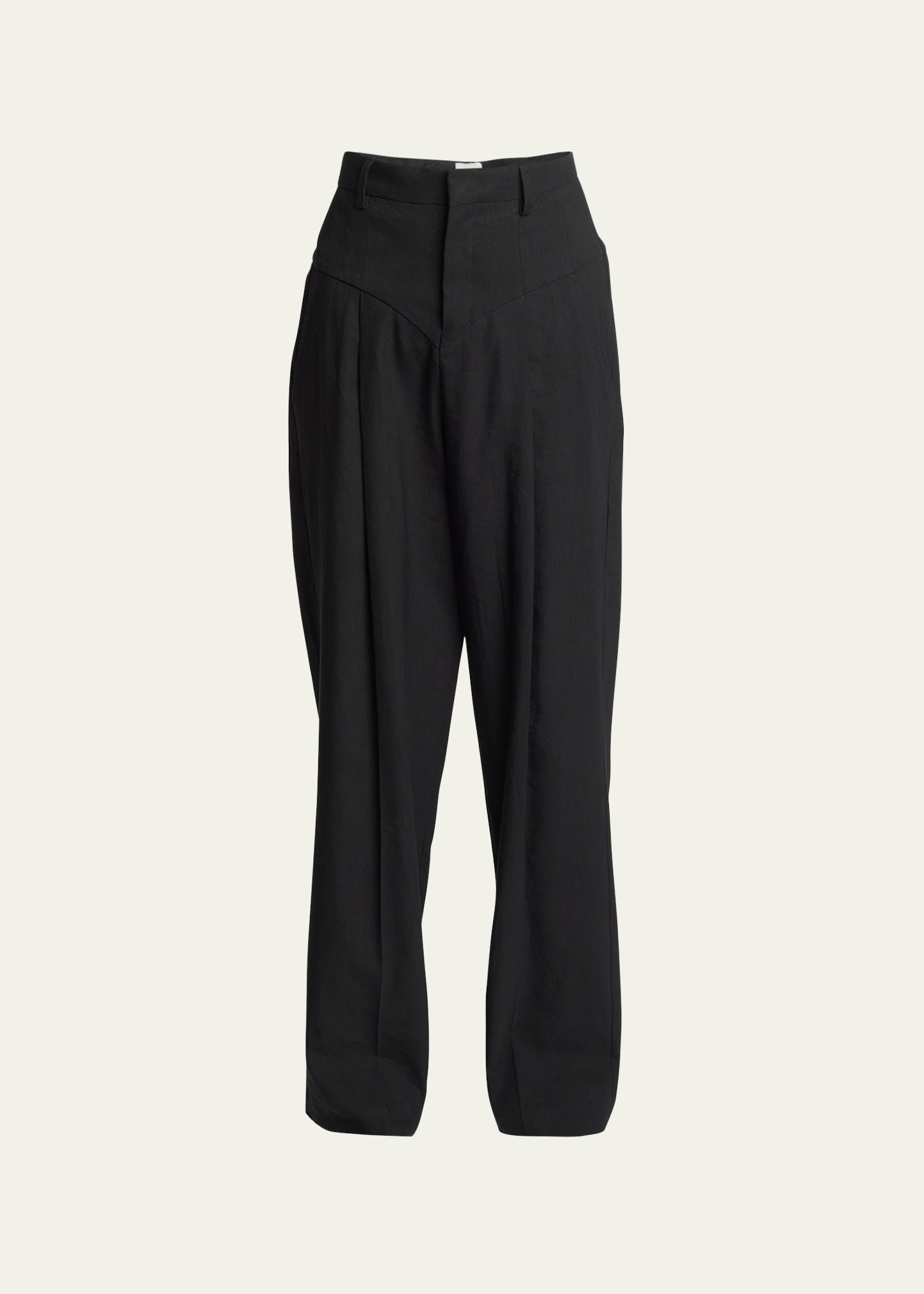 Shop Isabel Marant Staya High Rise Seamed Trousers In Black