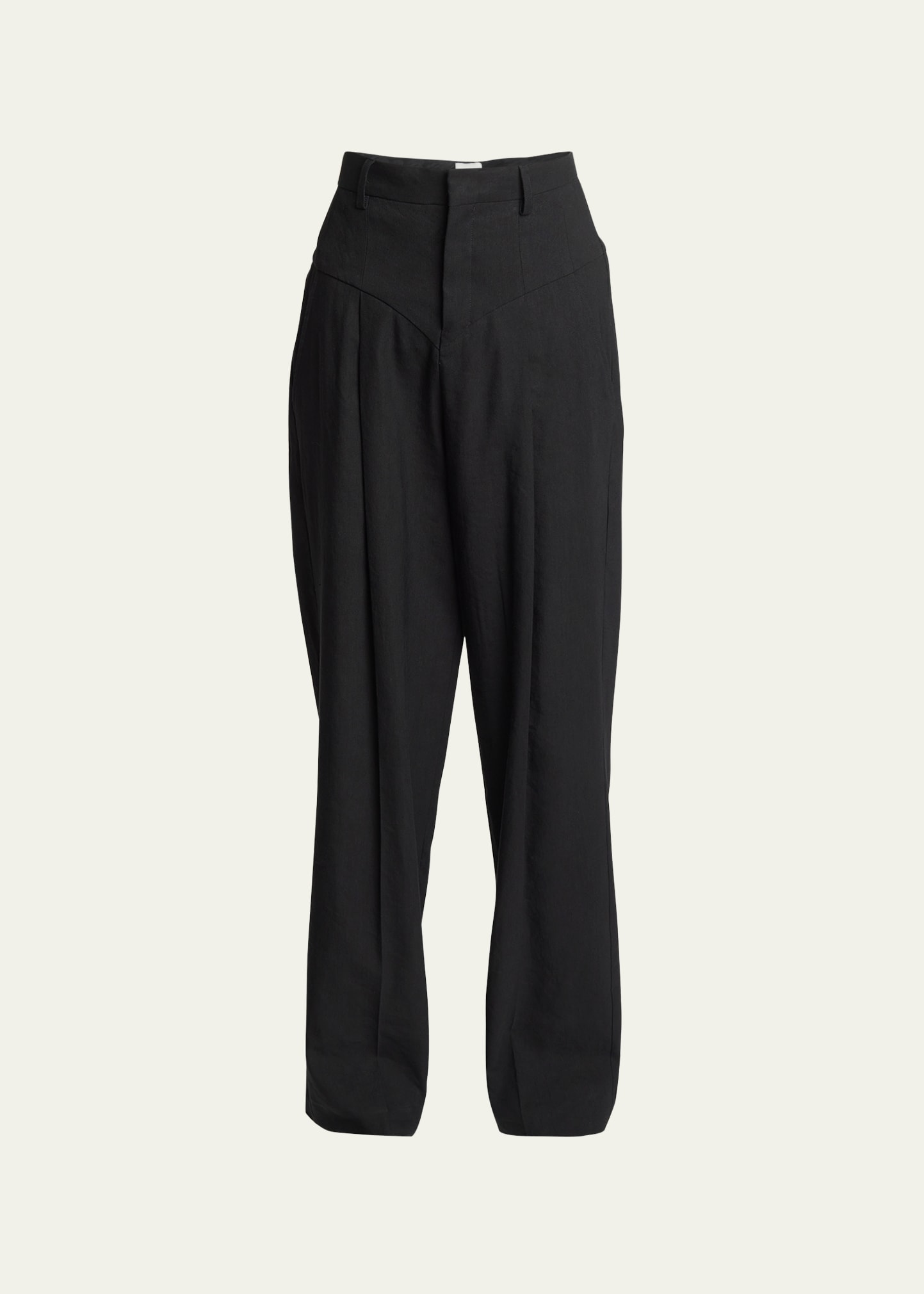 Isabel Marant Staya High Rise Seamed Trousers In Black