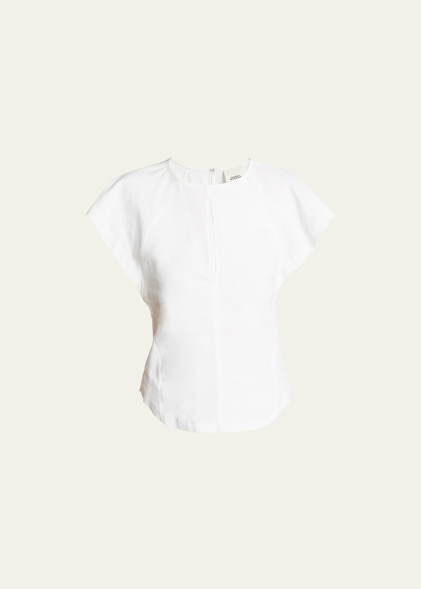 Isabel Marant Mustee Keyhole Top In White