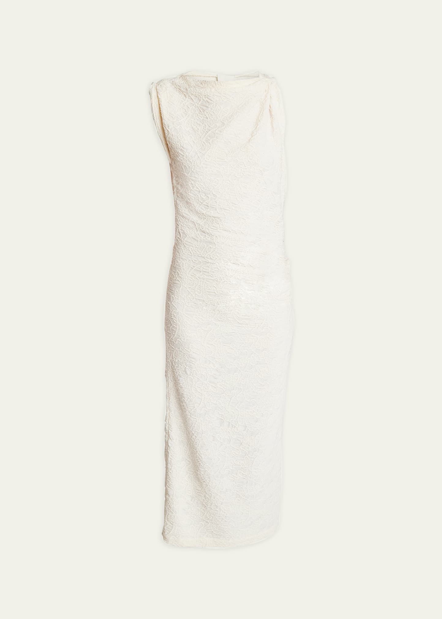 Isabel Marant Franzy Textured Midi Dress In Ecru