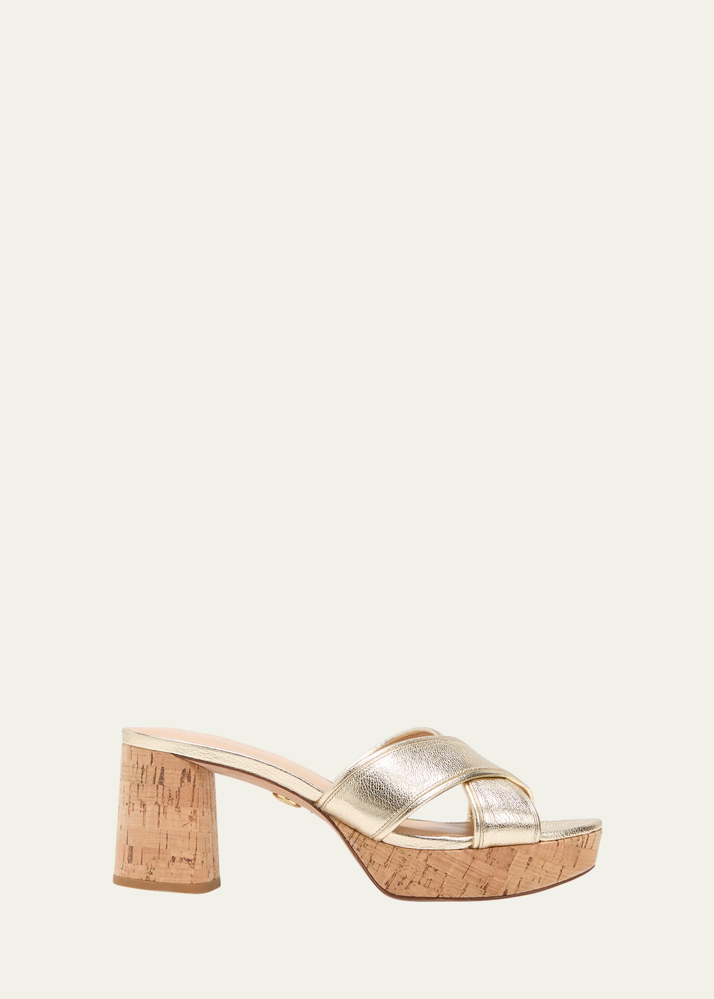 Shop Veronica Beard Dory Metallic Crisscross Platform Sandals In Platinum