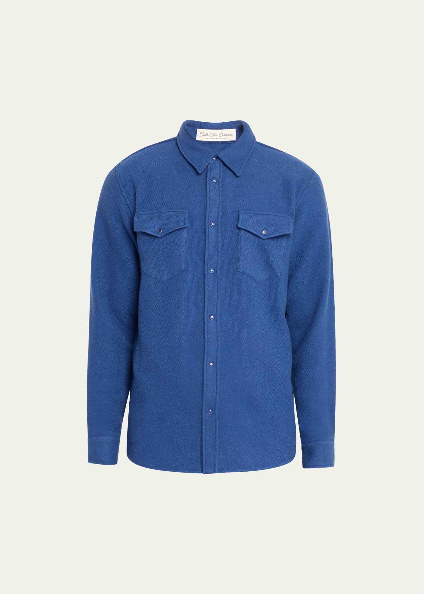 Men's Cashmere Lapis Lazuli Shirt