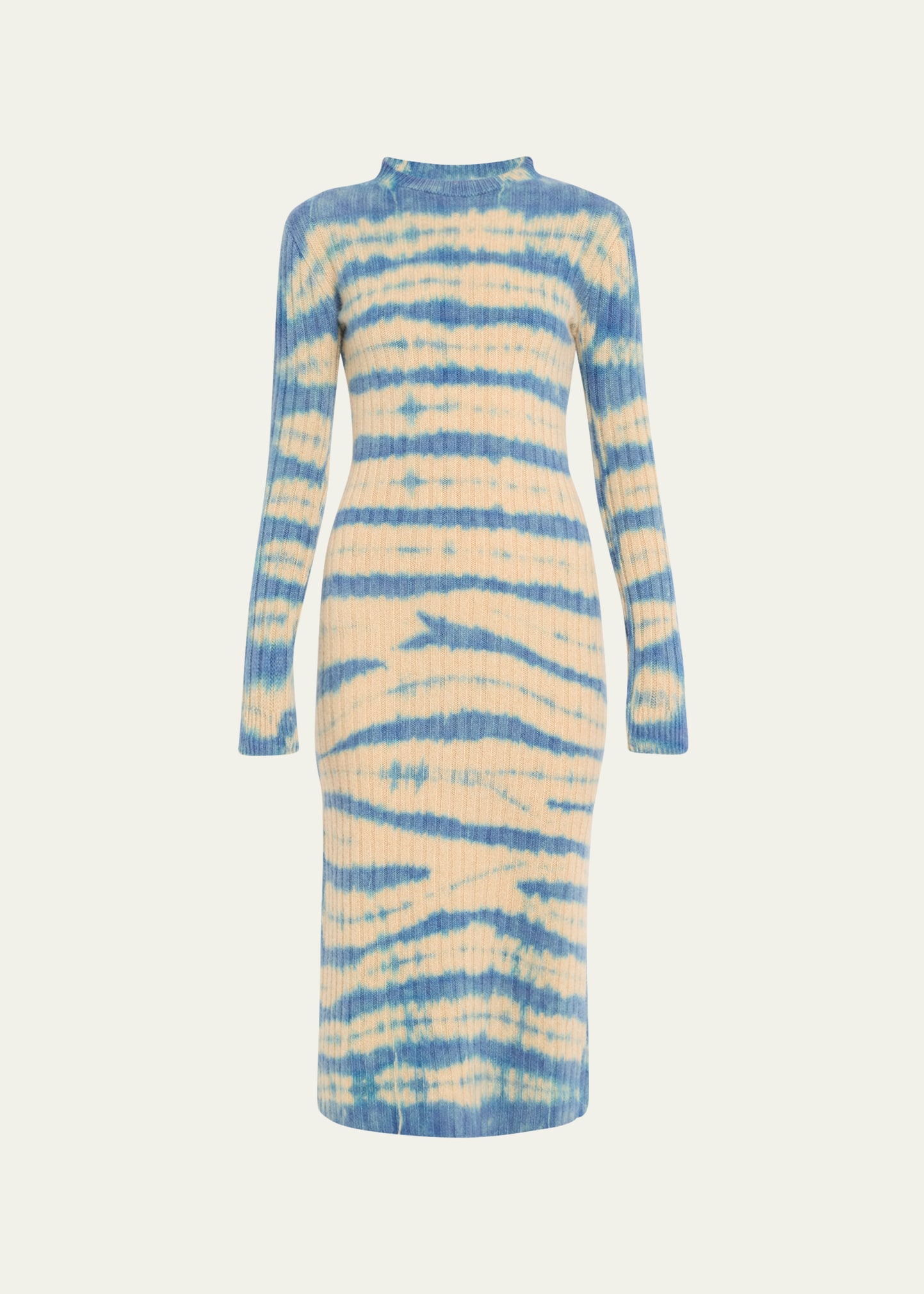 Dyed Rib Cashmere Midi Dress