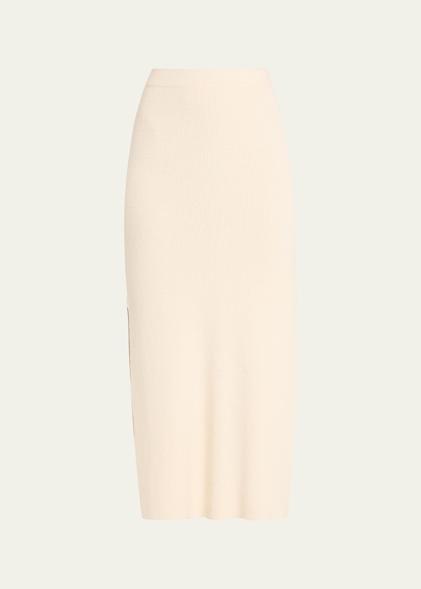 Loulou Studio Aalis Knit Maxi Skirt In Rice Ivory