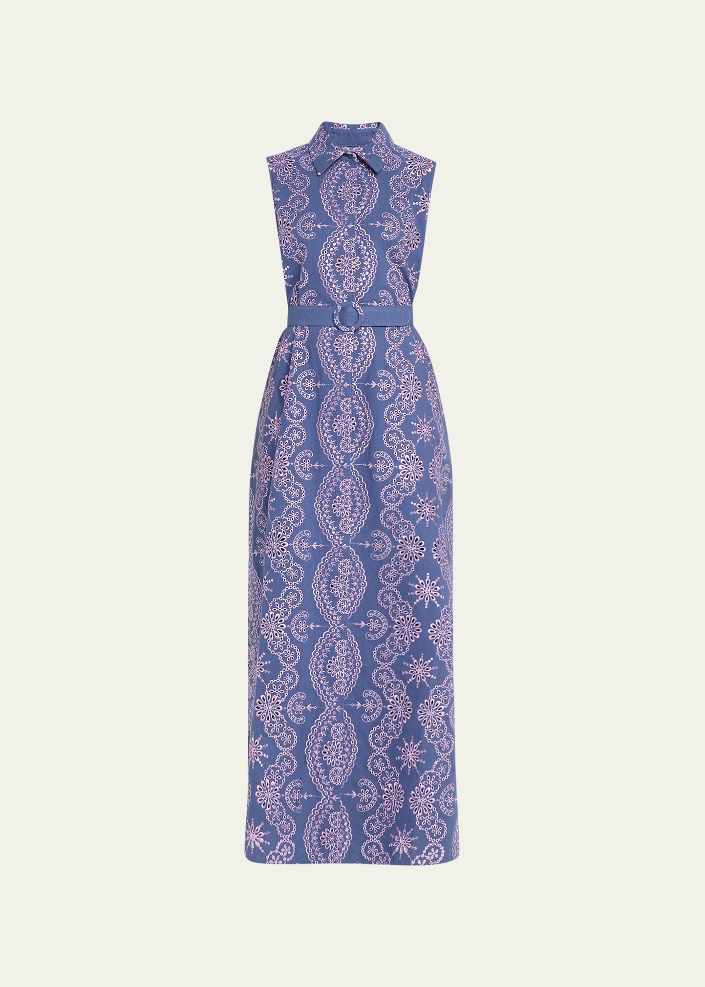 Valerie Eyelet-Embroidered Linen Maxi Dress