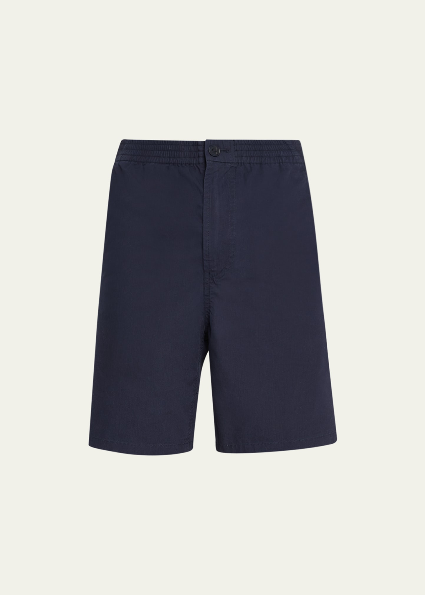 Shop Apc Men's Norris Elastic-waist Poplin Shorts In Dark Nav