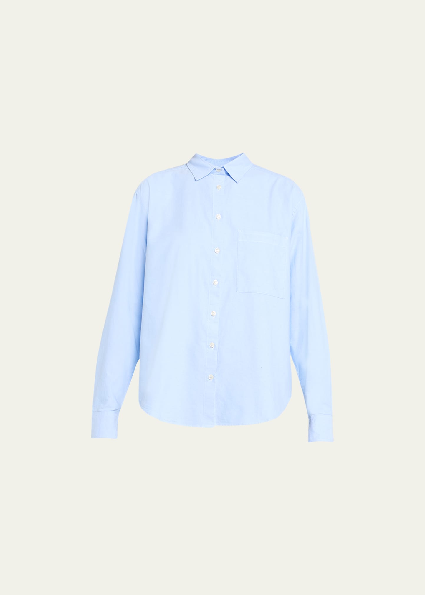 Kule Quinn Cotton Button-front Shirt In Banker Blue