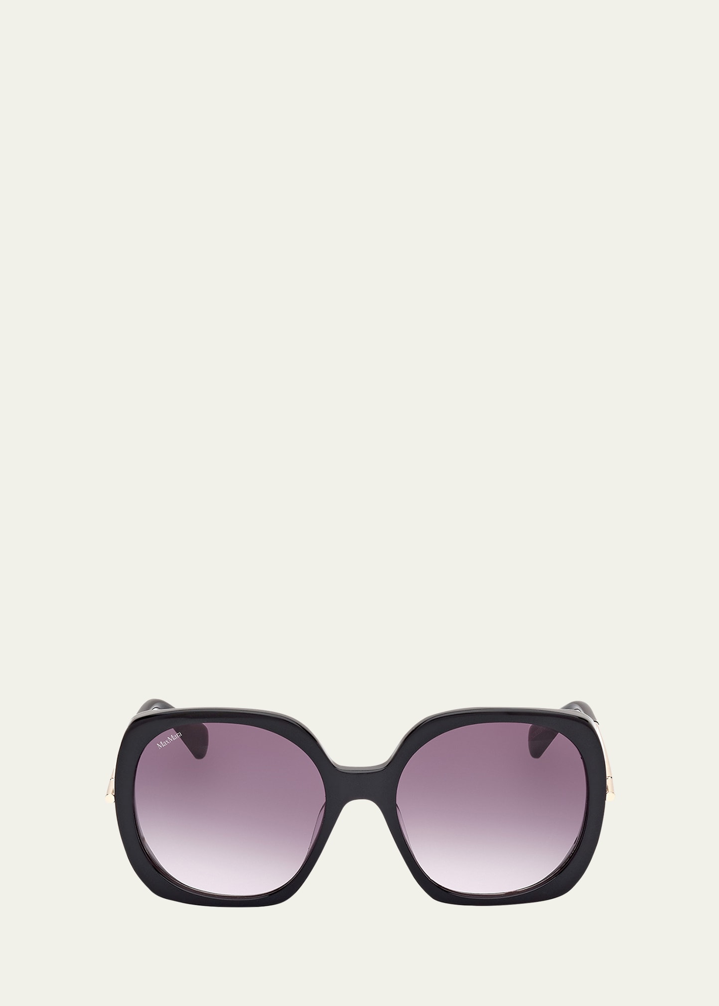 Max Mara Malibu Mixed-media Butterfly Sunglasses In Black
