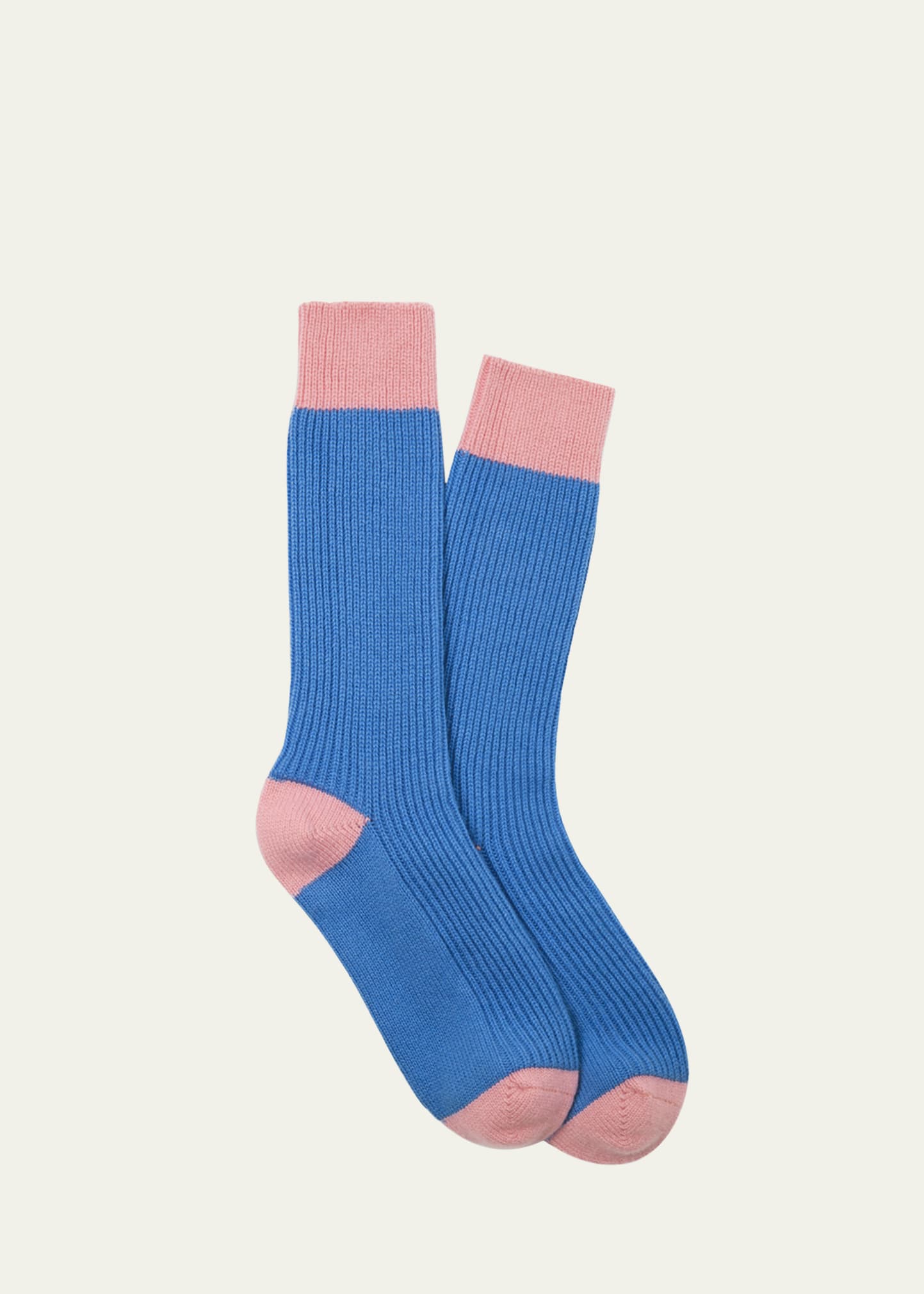 Guest In Residence The Soft Socks In Cashmere In Dawn Blue/blush