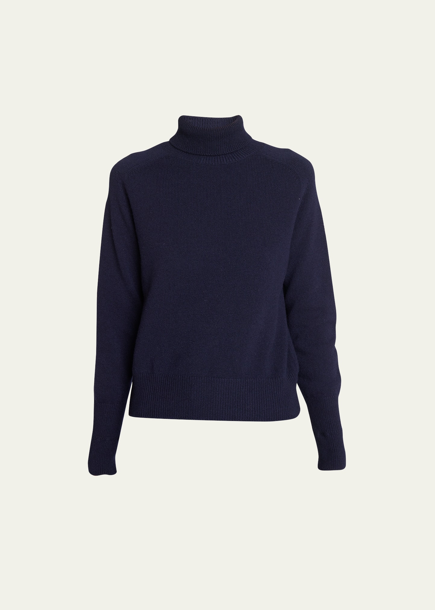 Victoria Beckham Turtleneck Wool Sweater In Navy