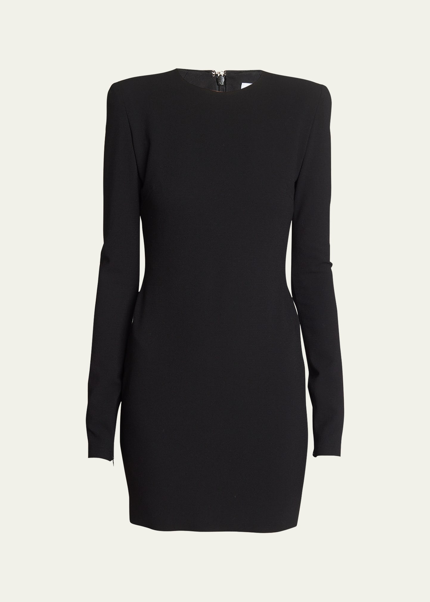 Victoria Beckham Fitted Mini Dress With Shoulder Pads In Black