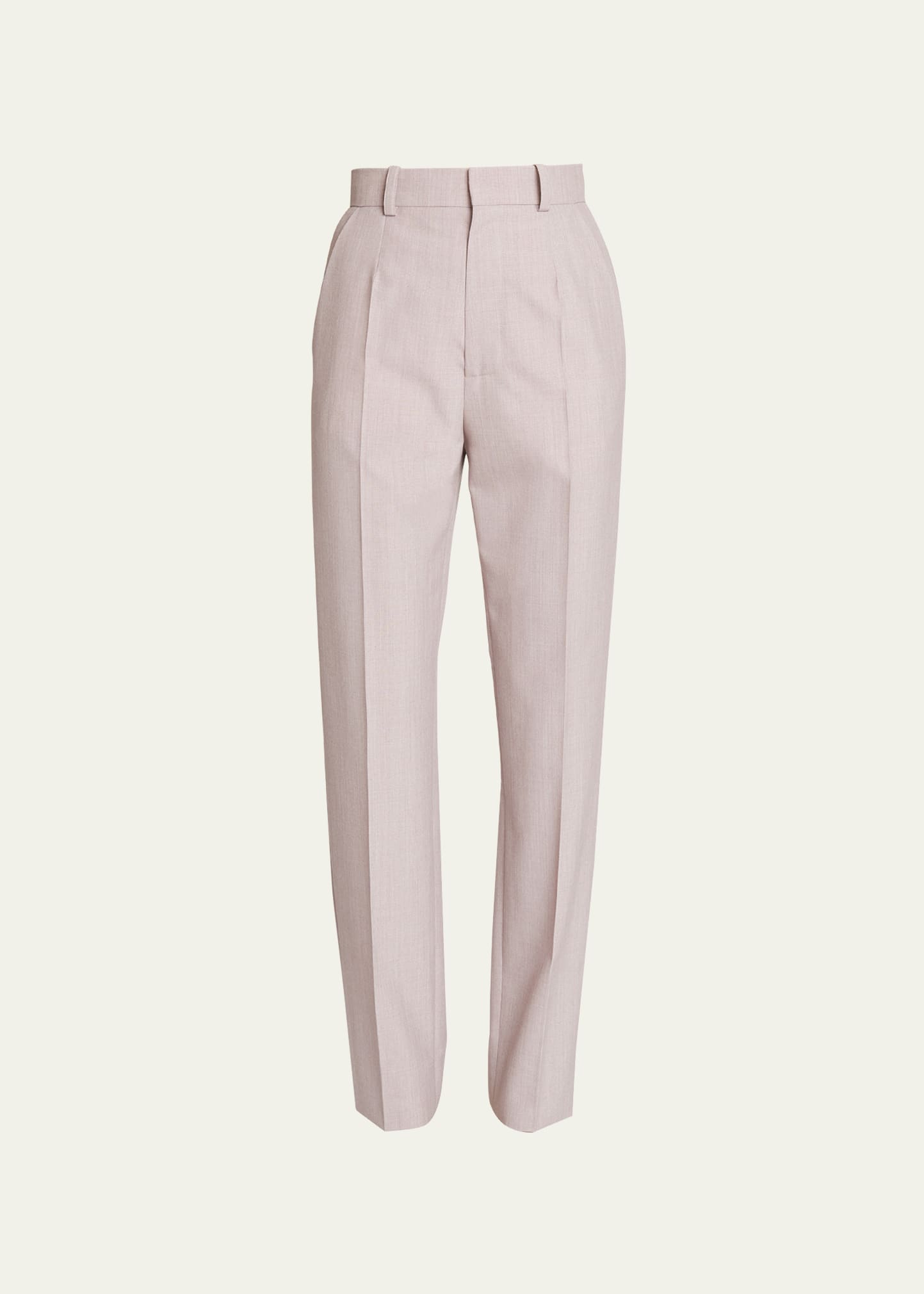Shop Victoria Beckham Wool-blend High Waisted Trousers In Heather