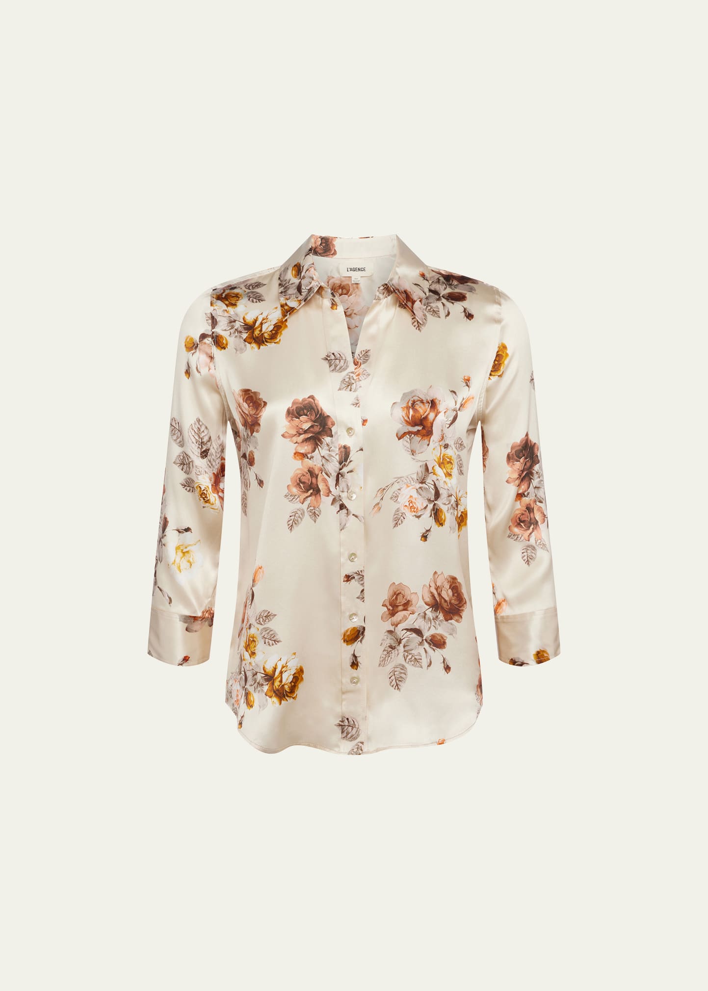 Dani Floral-Print Silk Shirt