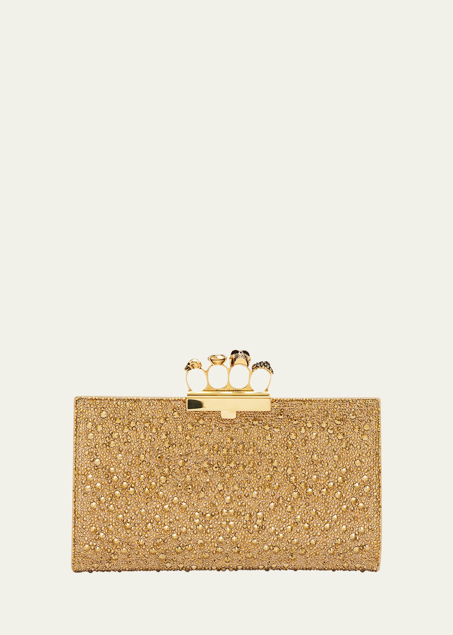 ALEXANDER MCQUEEN THE JEWEL CRYSTAL FLAT POUCH CLUTCH BAG 