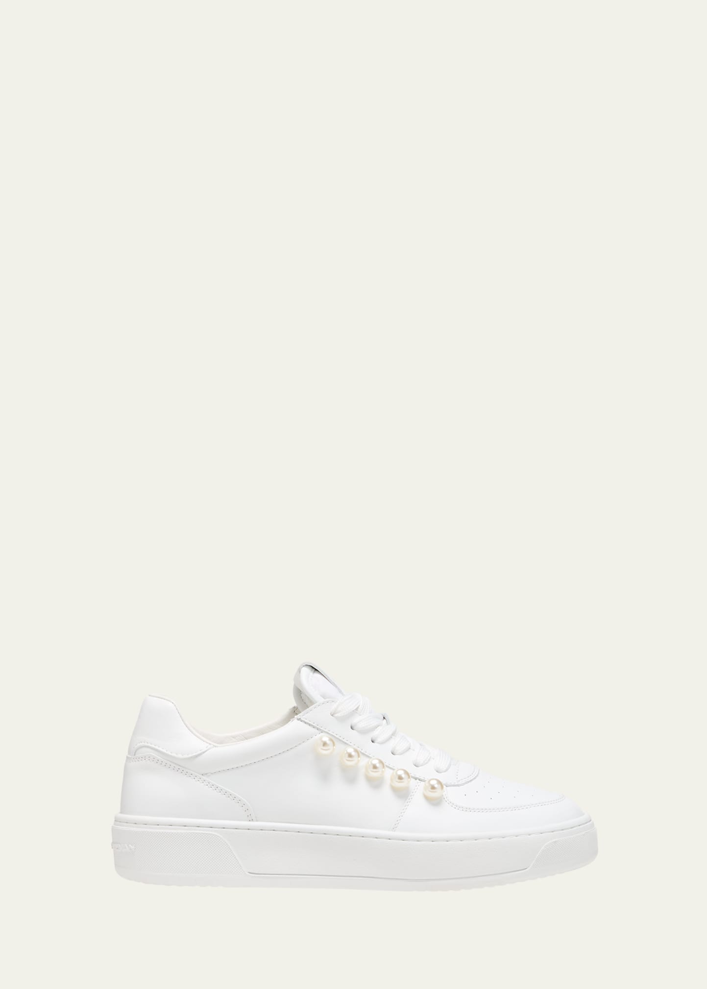 Stuart Weitzman Courtside Pearl Sneaker In White