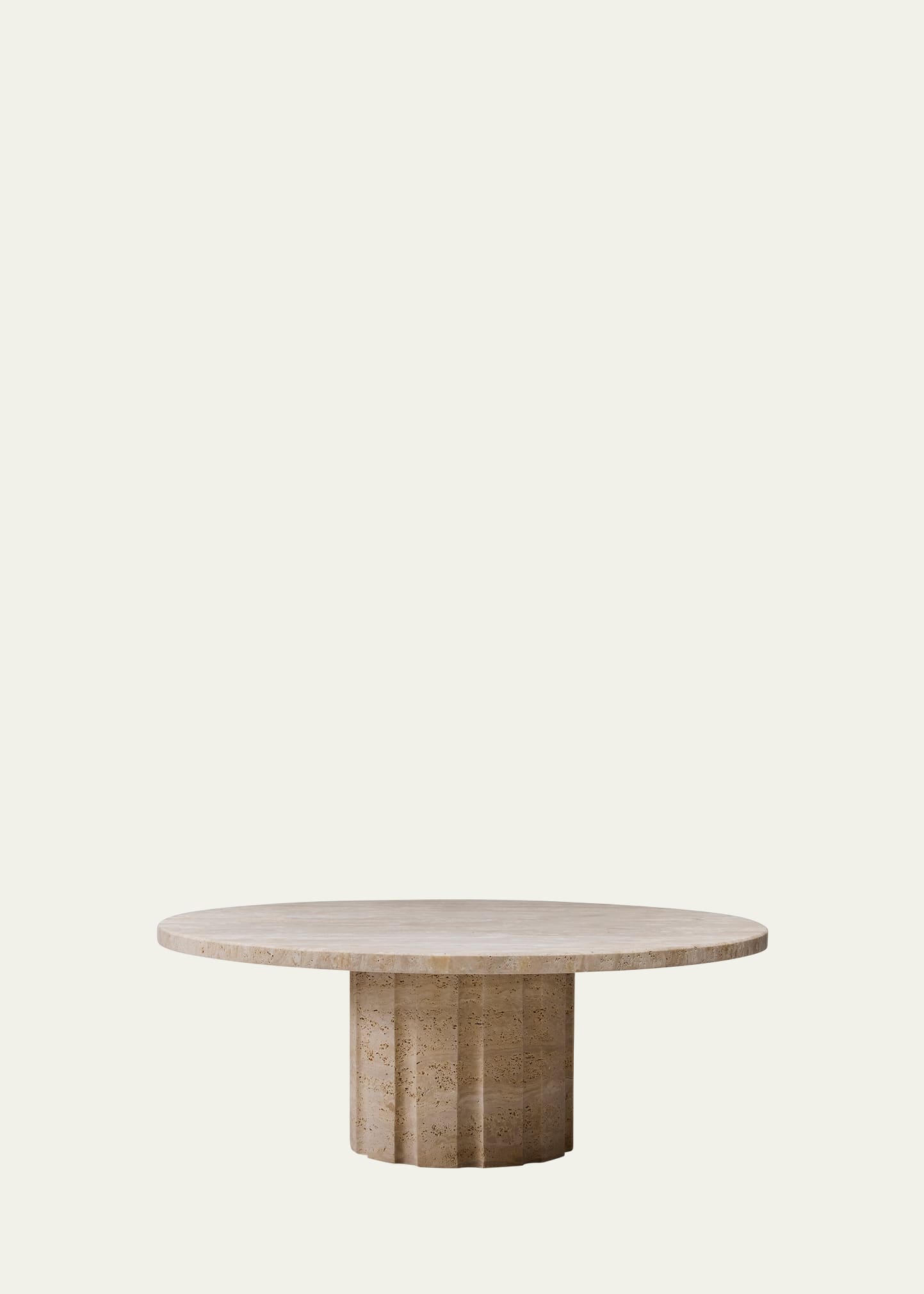 Interlude Home Amerigo Cocktail Table In Raw Travertine