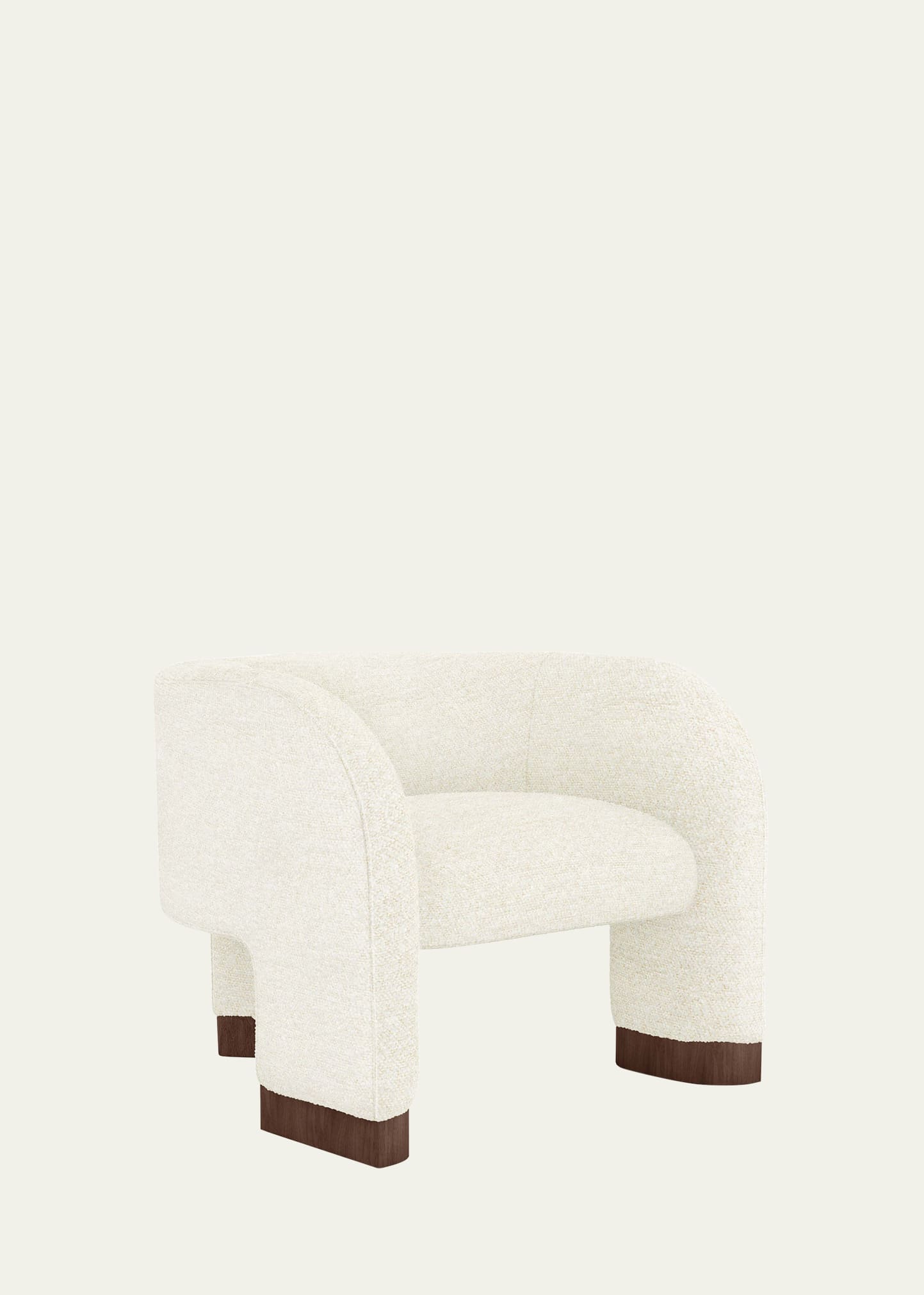 Interlude Home Trilogy Chair In Foam, Walnut