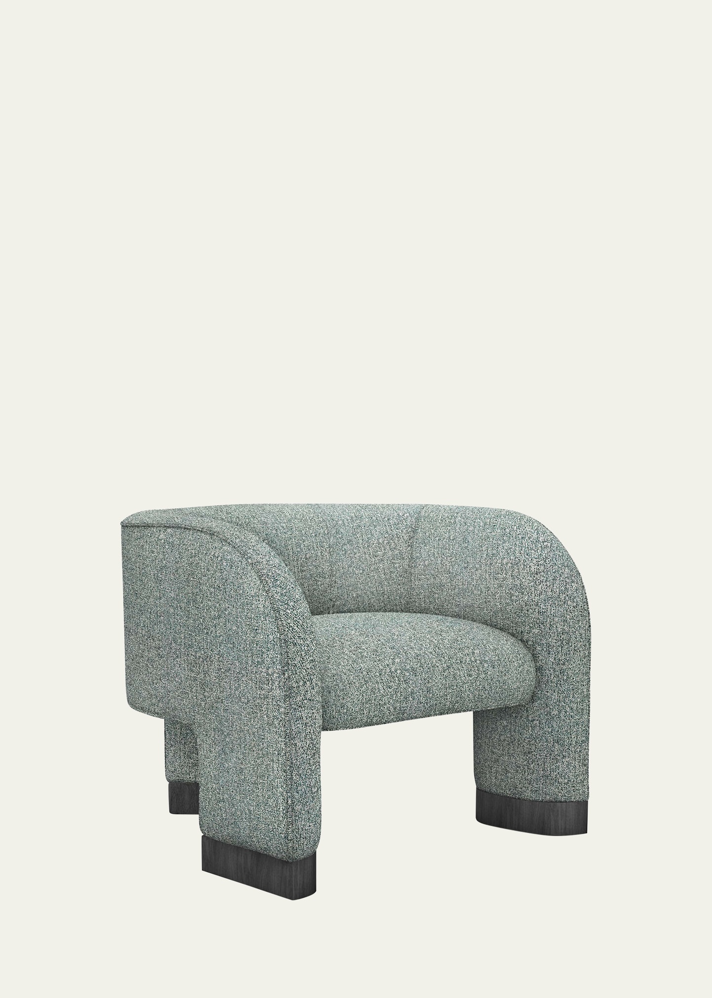 Interlude Home Trilogy Chair In Pool, Dark Grey