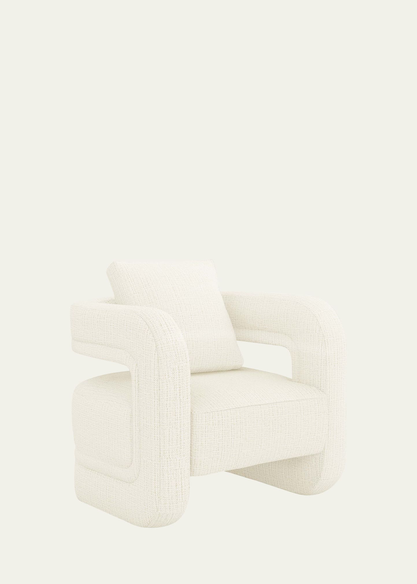 Interlude Home Scillia Tweed Chair In Dune