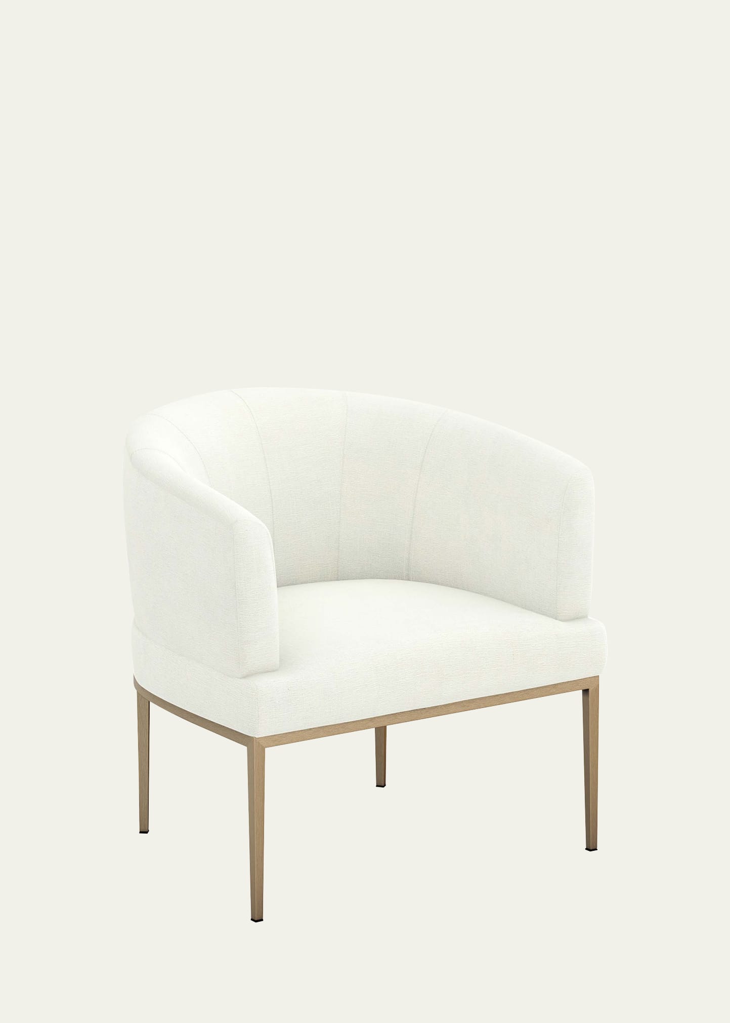 Interlude Home Martine Chenille Chair In Shell, Bronze
