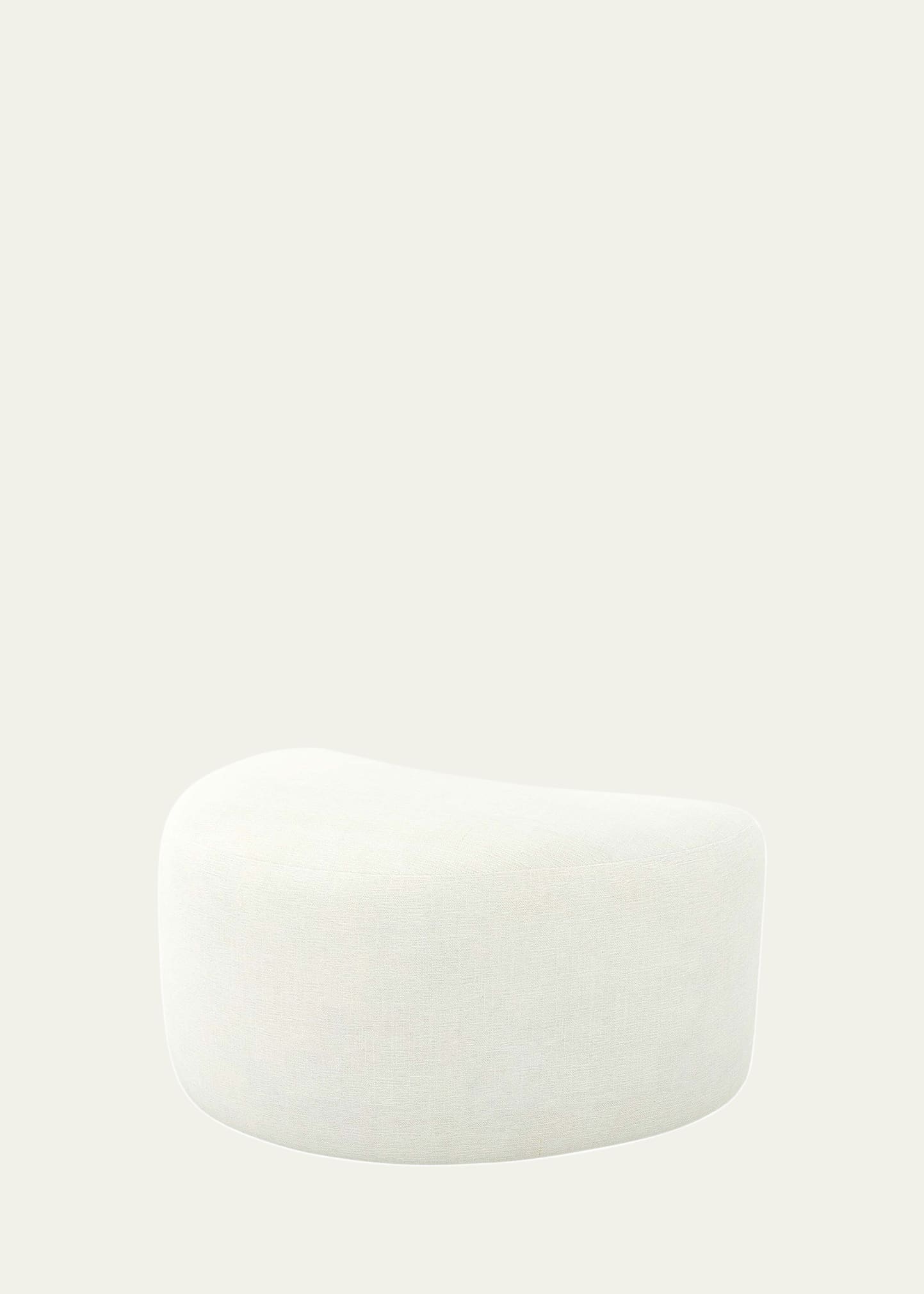 Interlude Home Carlisle Right Ottoman In Shell