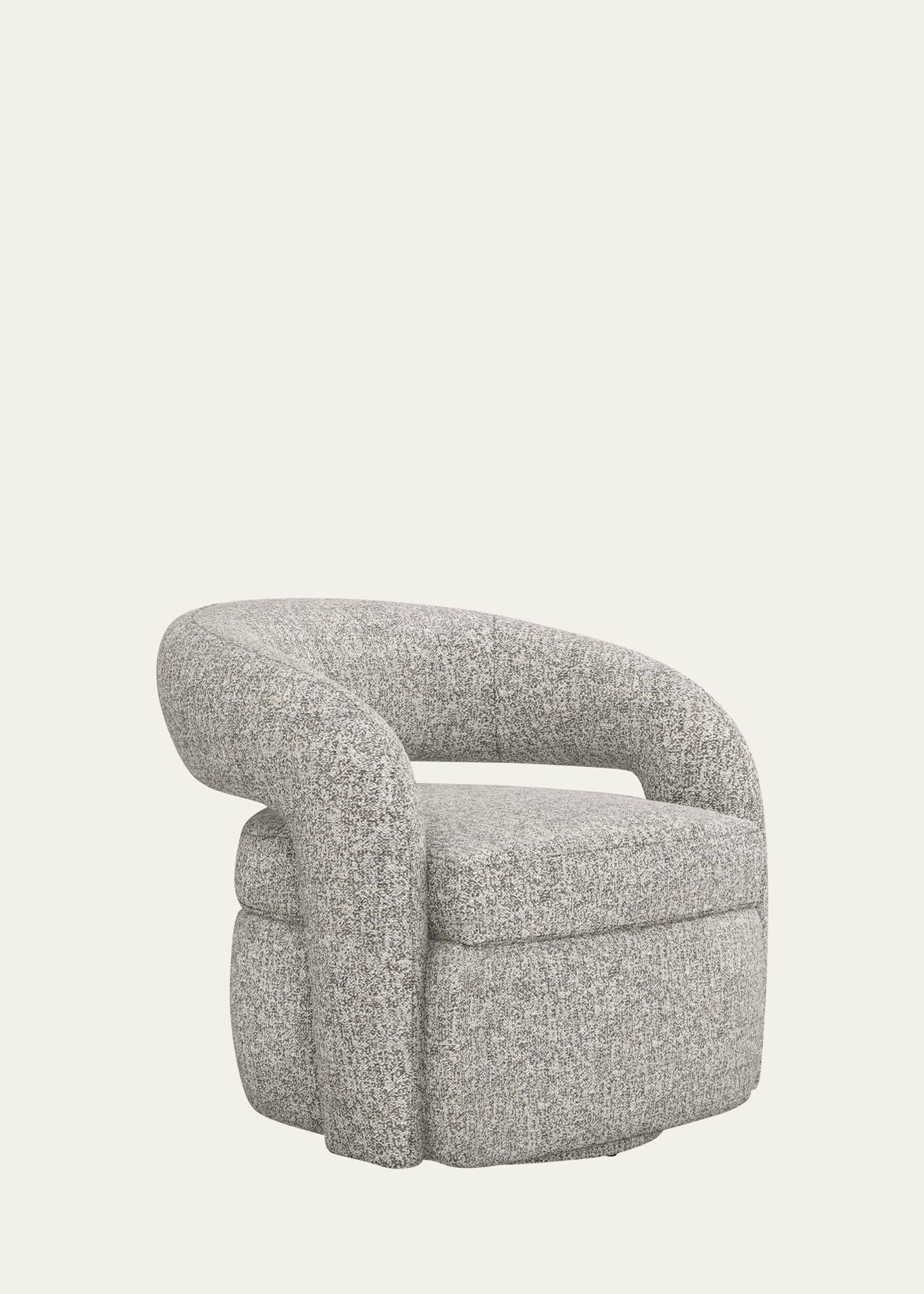 Interlude Home Targa Swivel Chair In Breeze