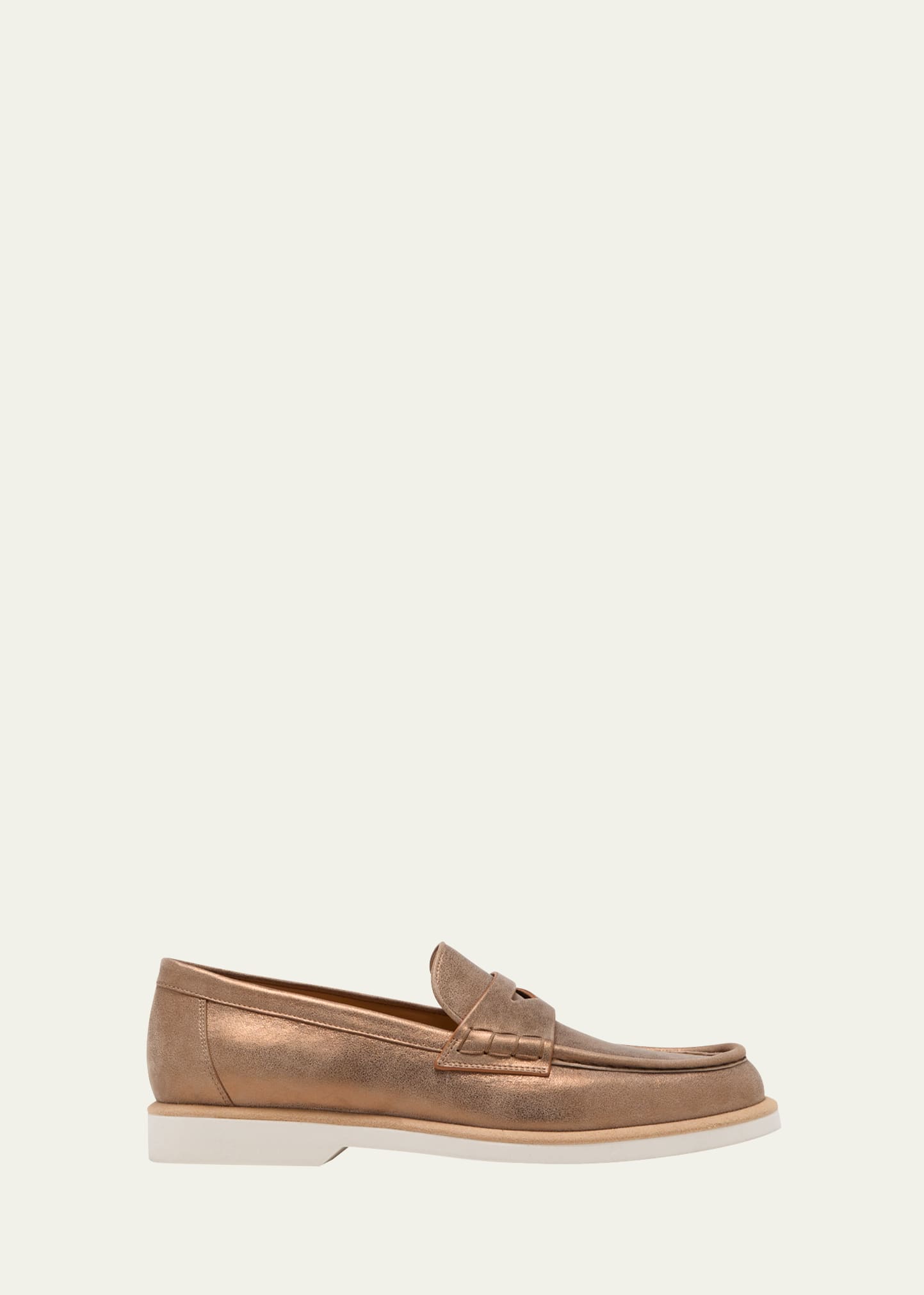 Gallery Metallic Casual Penny Loafers