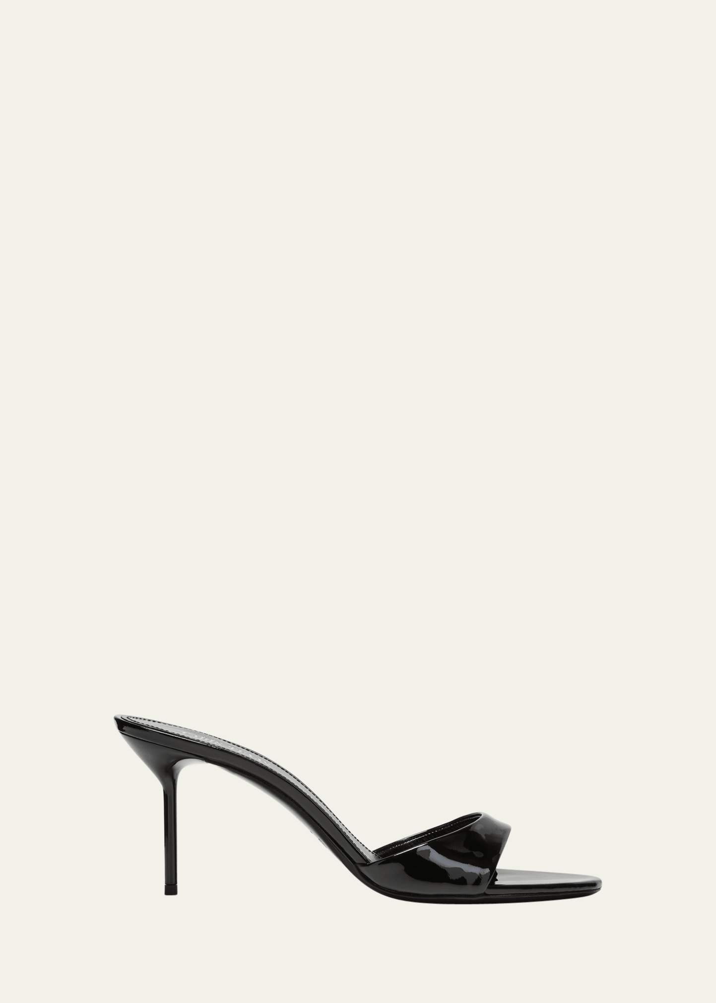 Shop Paris Texas Lidia Patent Stiletto Mule Sandals In Black