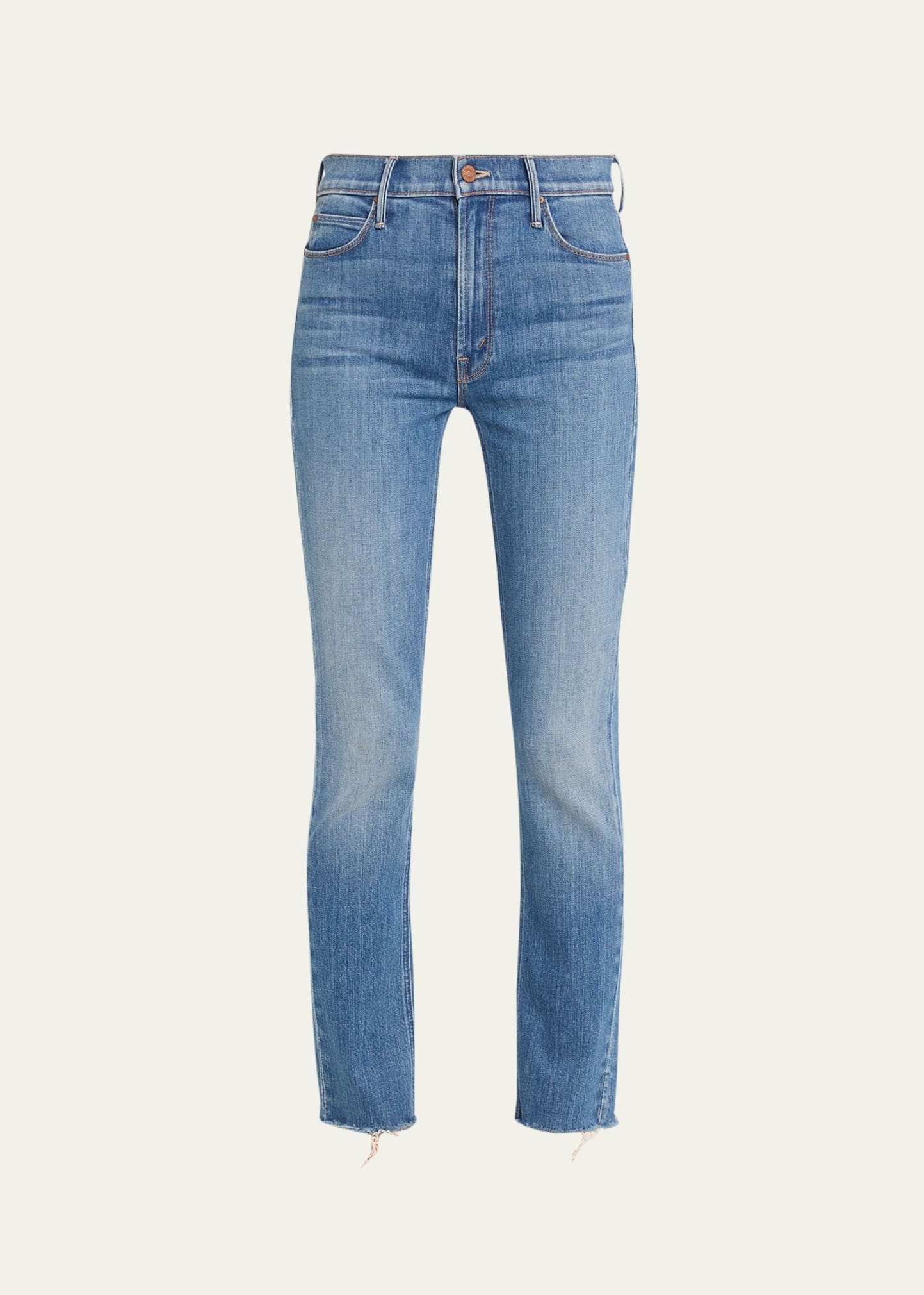 Mother The Swooner Rascal Womens Mid-rise Distressed Ankle Jeans In New Sherif