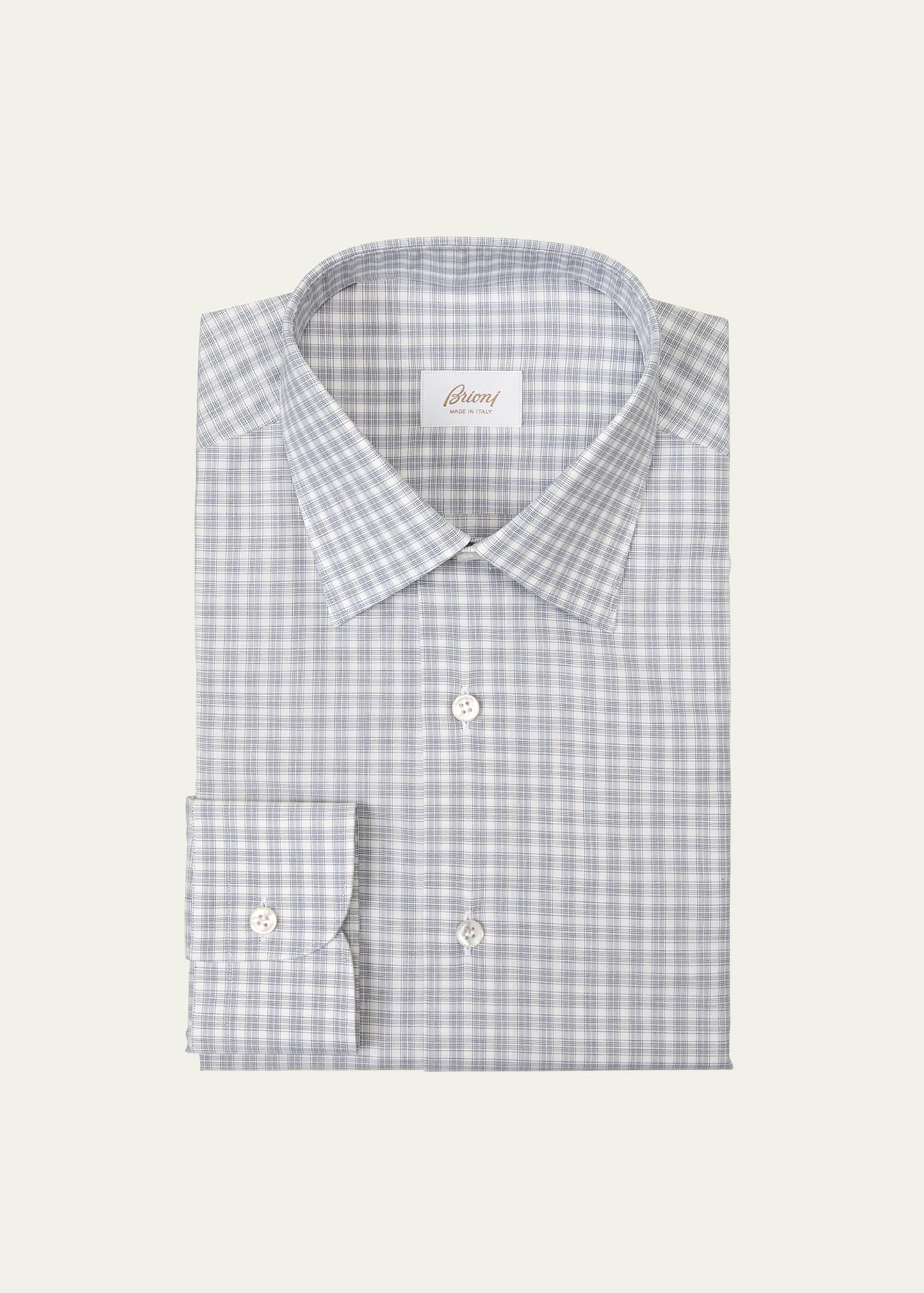Men's Cotton Micro-Check Dress Shirt