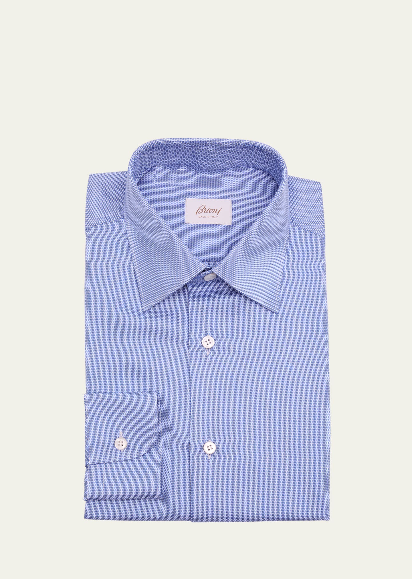 Men's Textured Cotton Dress Shirt