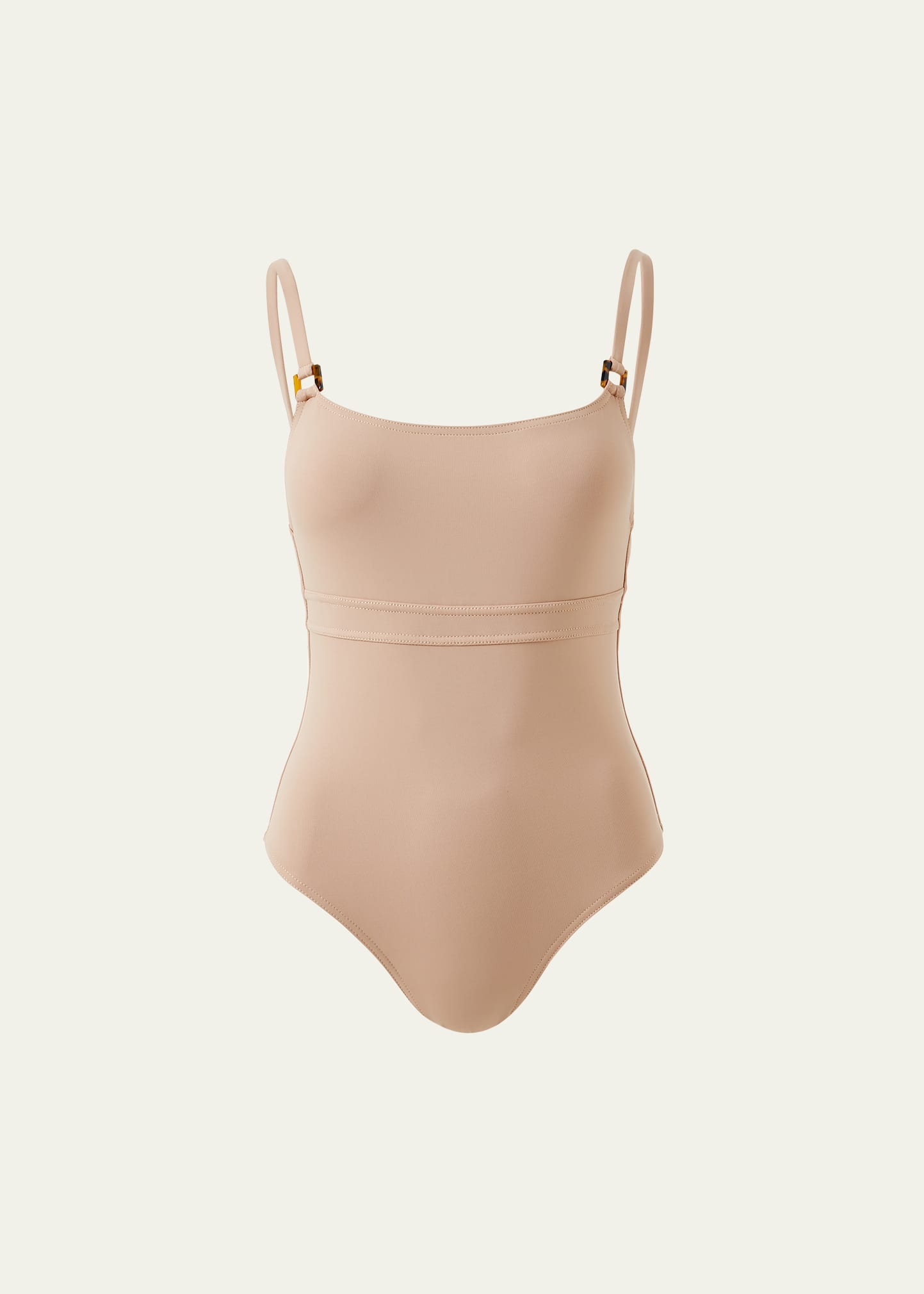 Shop Melissa Odabash St Lucia One-piece Swimsuit In Tan