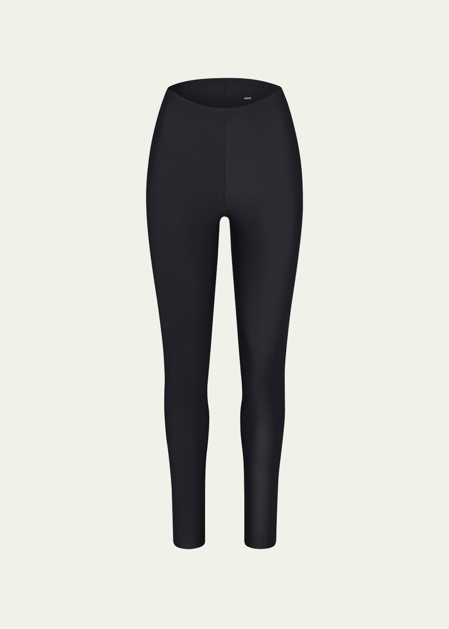 Shop Skims Lightweight High-rise Cropped Leggings In Onyx