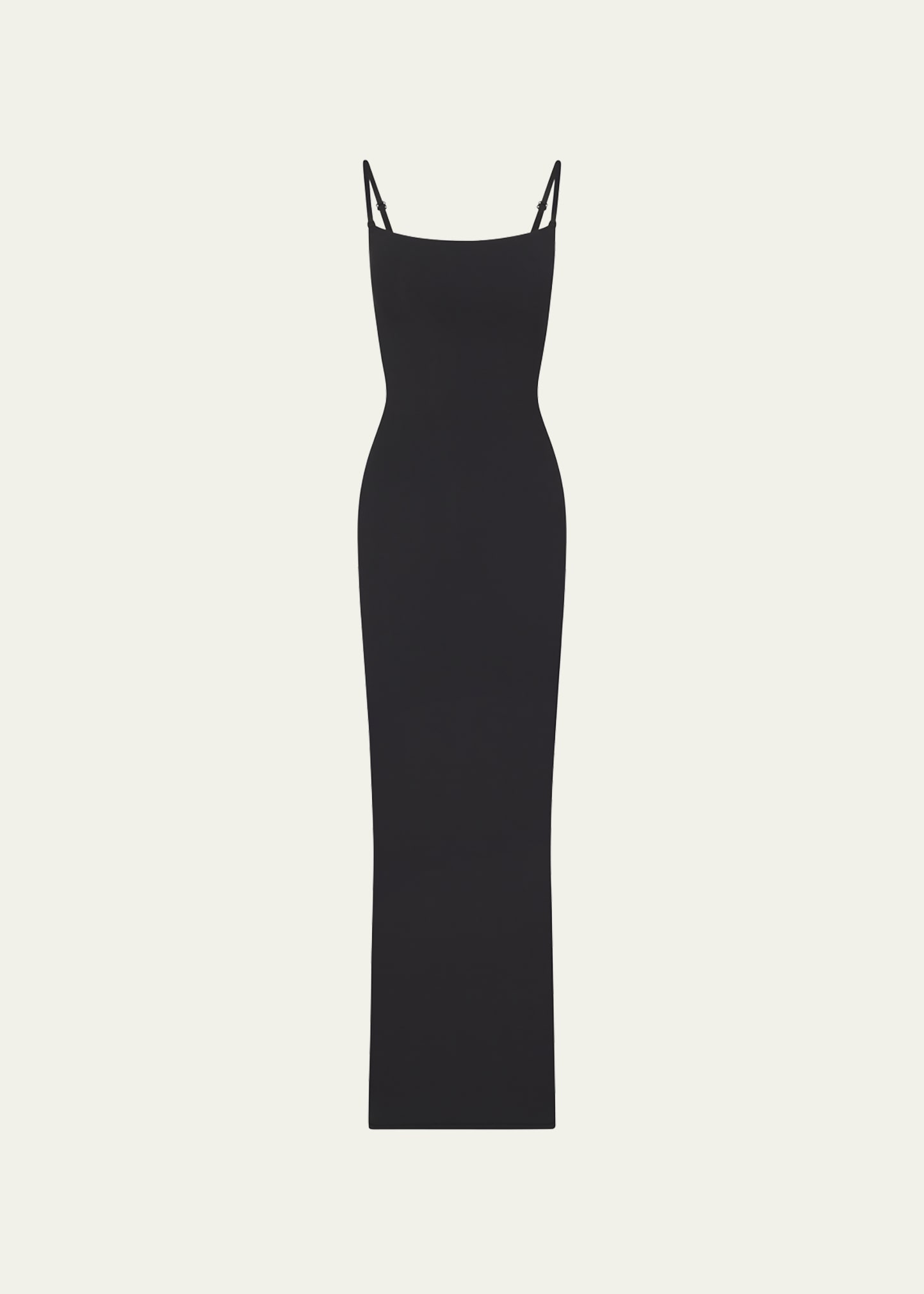 Skims Tank Long Slip Dress in Black