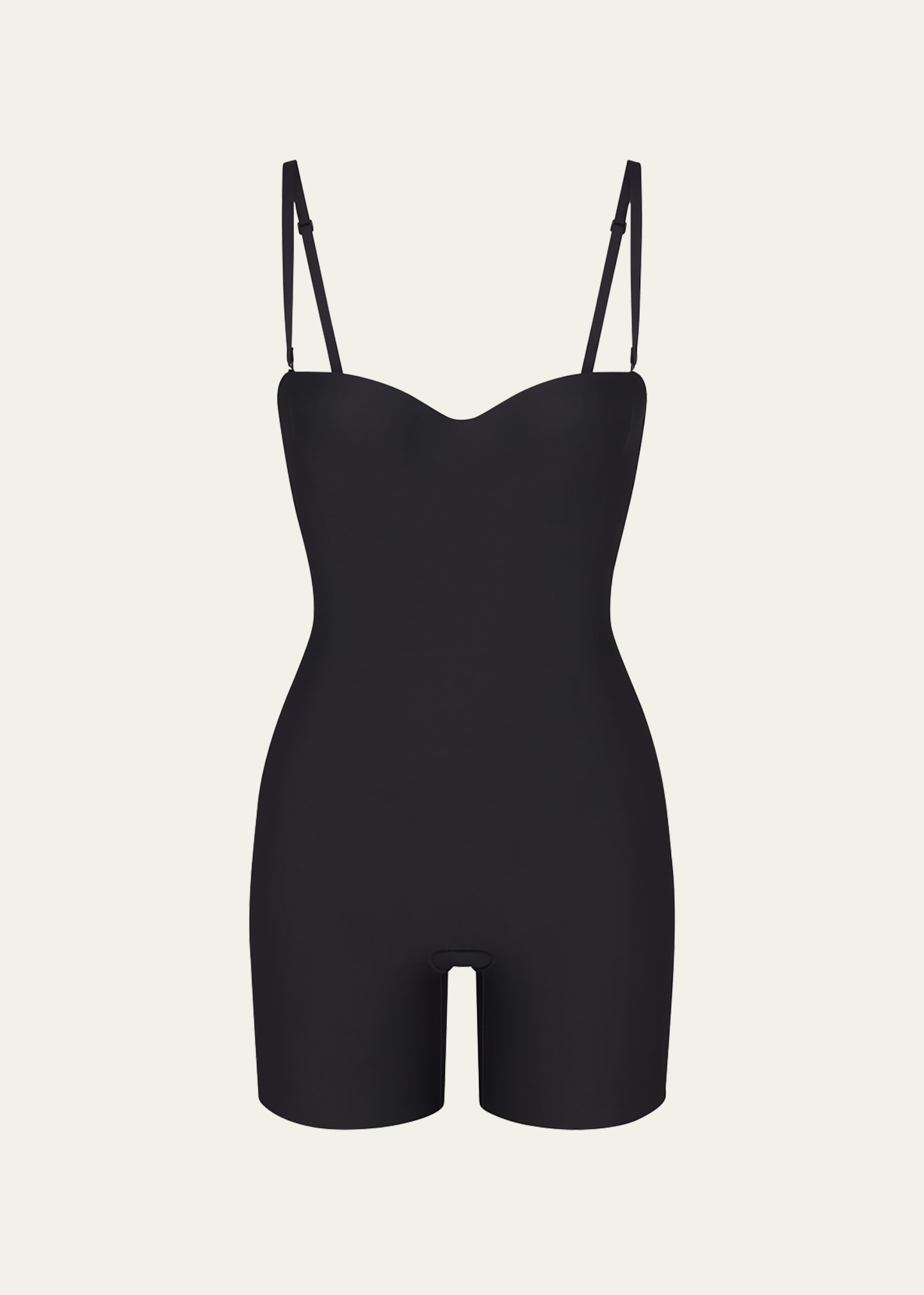 Skims Seamless Sculpt Slim-fit Stretch-woven Bodysuit In Onyx