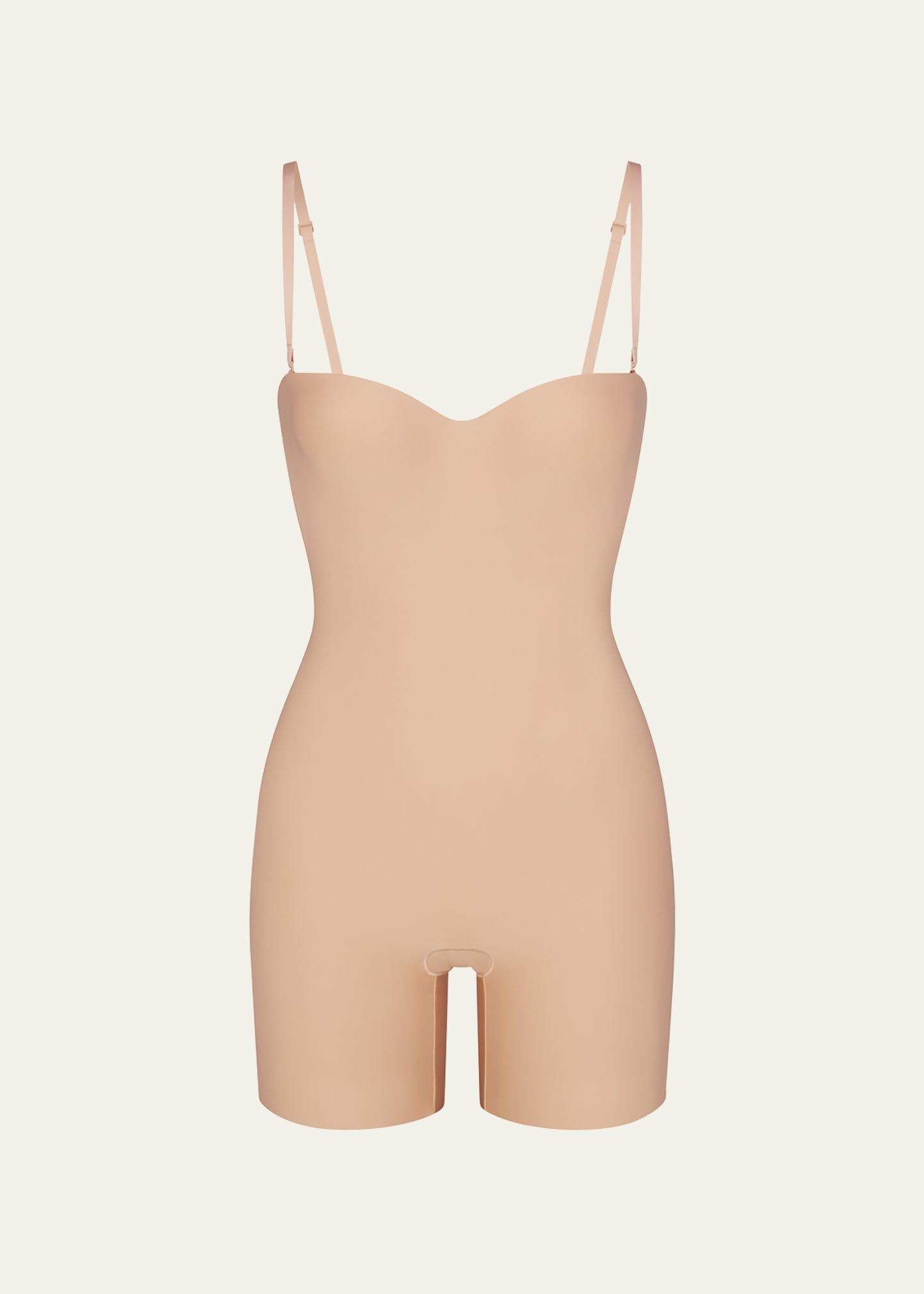 Skims Sweetheart Mid-thigh Bodysuit In Clay