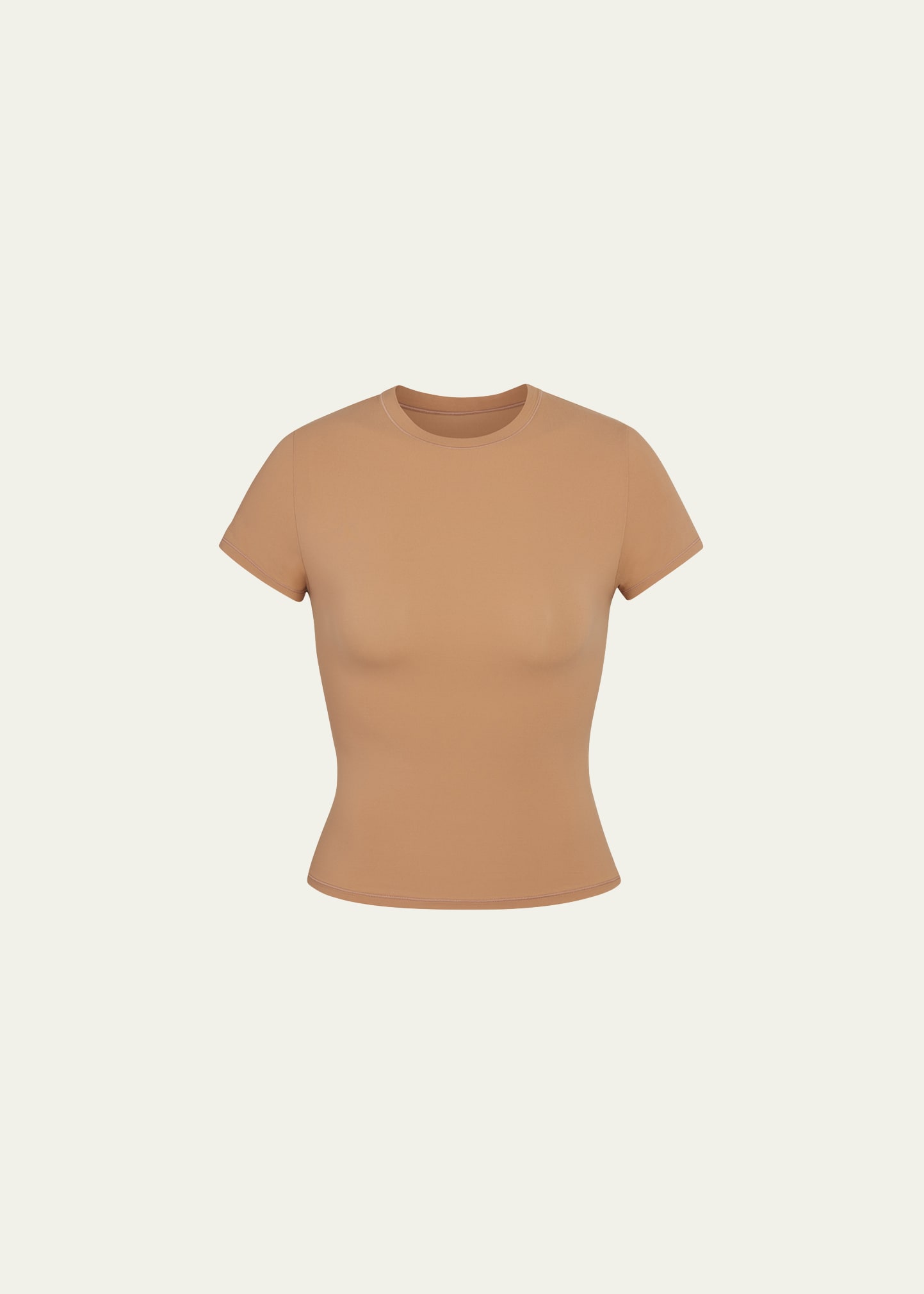 Skims Fits Everybody Short-sleeve Crewneck T-shirt In Sienna