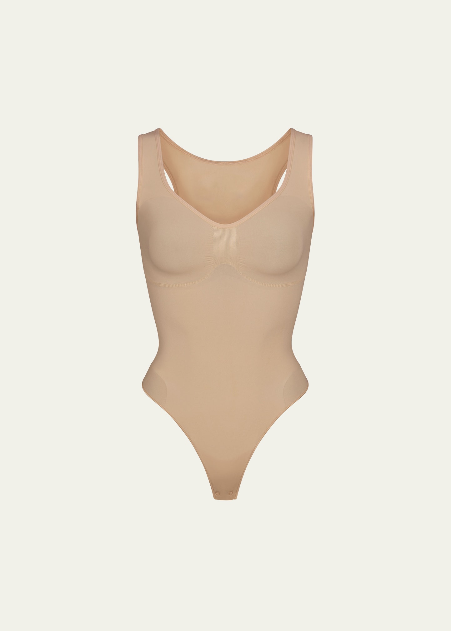 SKIMS SEAMLESS SCULPT SCOOP-NECK THONG BODYSUIT