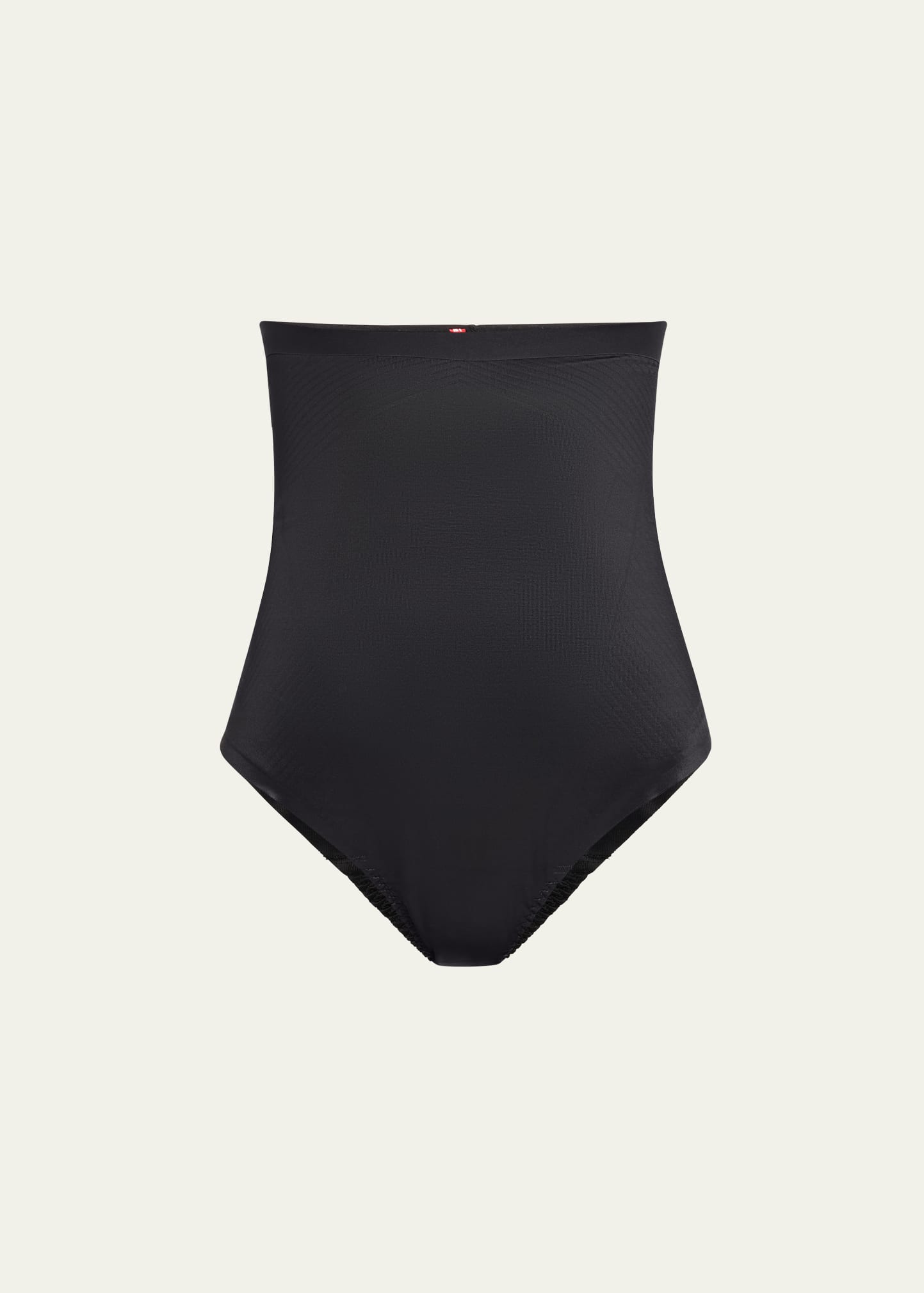 Spanx Invisible Shaping High-waisted Thong In Very Black