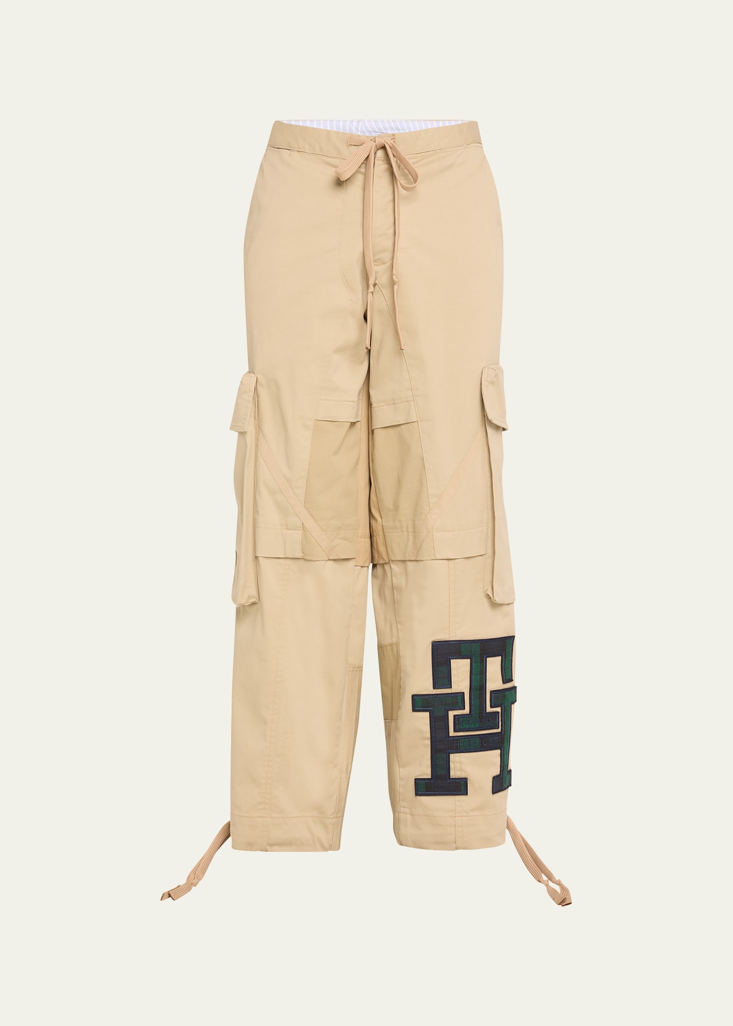 Greg Lauren X Tommy Hilfiger Men's Wide-leg Cargo Chino Pants In Multi